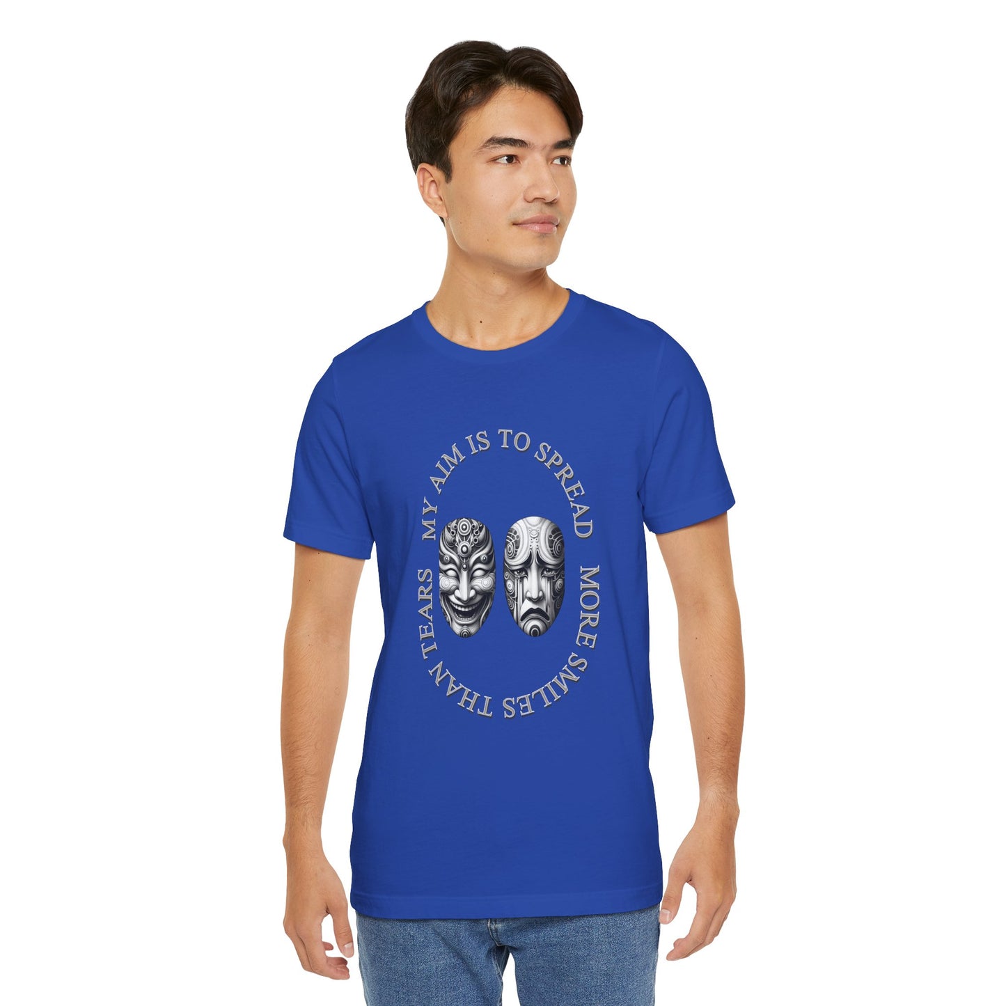 Smile Spreader T-Shirt, Positive Vibes Tee, Happiness Shirt, Inspirational Clothing, Motivational Apparel, Laugh Now Cry later