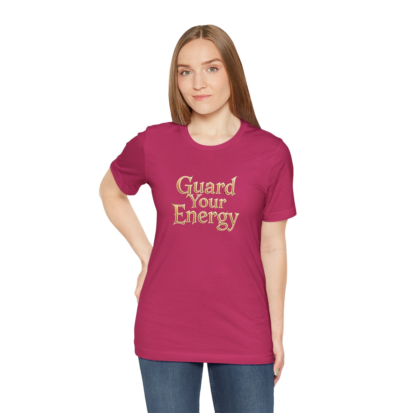 Guard Your Energy Unisex Tee - Positive Vibes Shirt, Casual Wear, Self-Care Gift, Inspirational Clothes, Everyday Comfort Tee