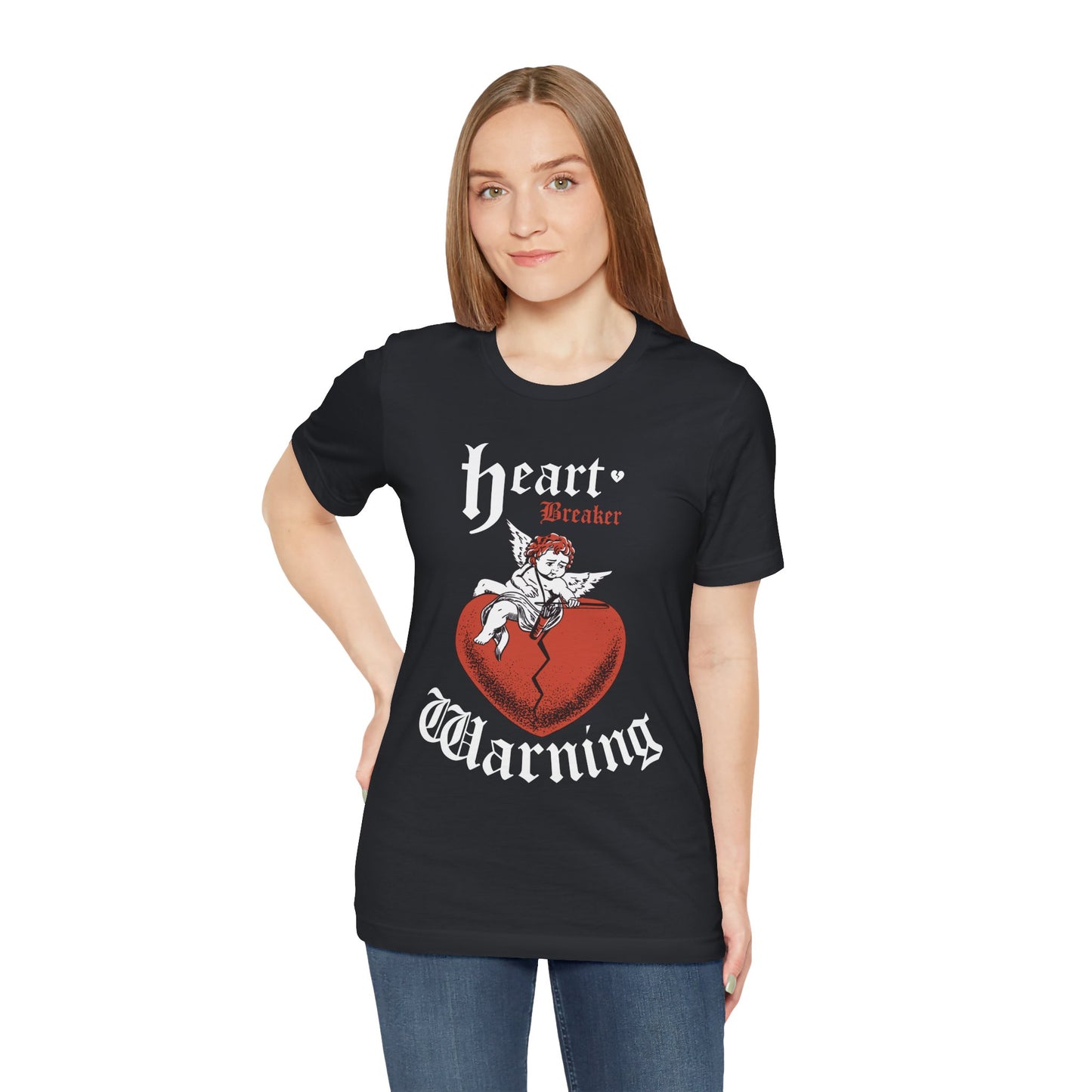 Heartbreaker Spicy Warning Unisex Tee, Unisex Jersey Shirt, Funny Graphic T-Shirt, Novelty Top, Gift for Him or Her, Short Sleeve Clothing