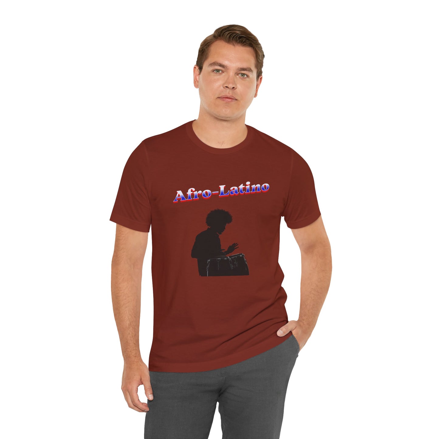 Afro-Latino Unisex Jersey Tee, Trendy Graphic Shirt, Inclusive Apparel, Gift for Hispanics, Everyday Casual Wear
