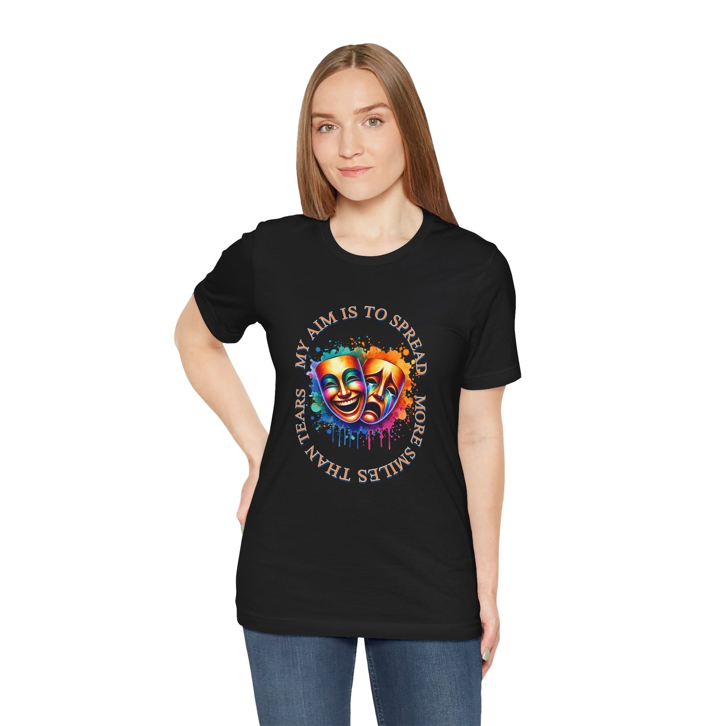 Smile Spreader T-Shirt, Happy Vibes Tee, Positive Energy Shirt, Unisex Graphic Tee, Inspirational Quote Top, Laugh Now, Cry Later