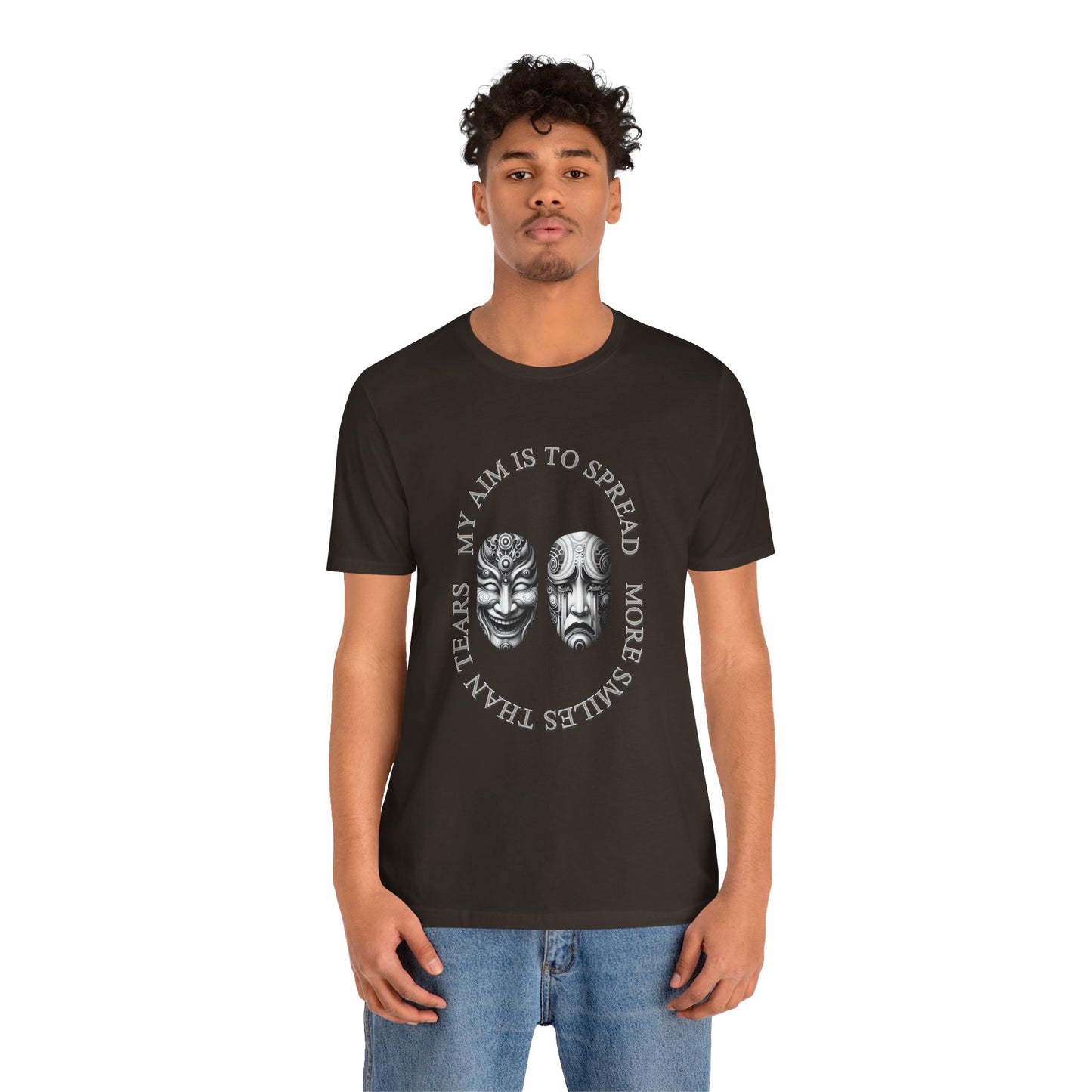 Smile Spreader T-Shirt, Positive Vibes Tee, Happiness Shirt, Inspirational Clothing, Motivational Apparel, Laugh Now Cry later