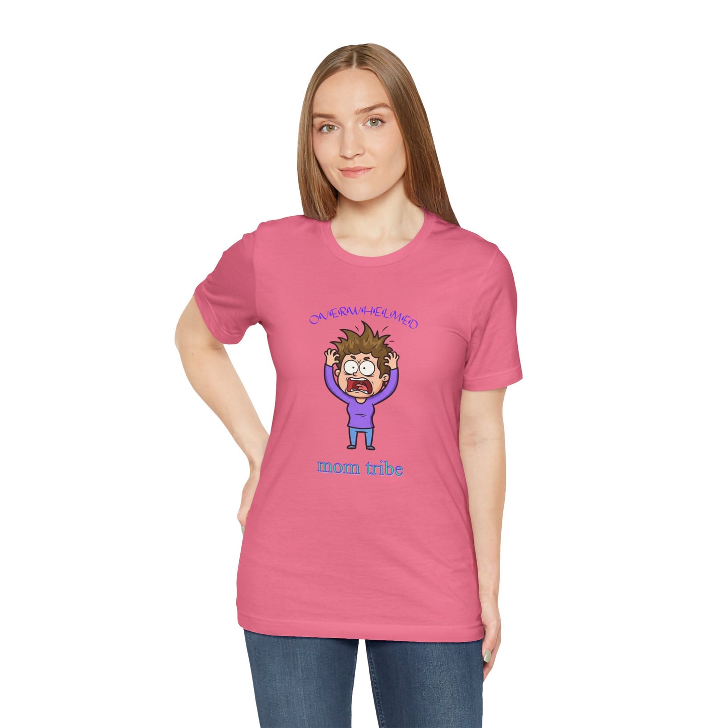 Mom Tribe Comedy Short Sleeve Tee - Perfect for Mother’s Day, Baby Showers, Mom Groups, Family Gatherings, Casual Outings