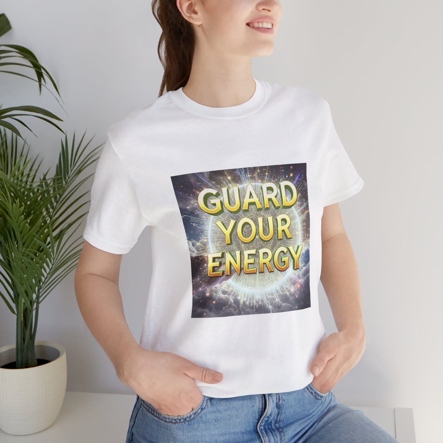 Guard Your Energy Tee, Positive Vibes Shirt, Unisex Graphic Tee, Spiritual Gift, Mindfulness Apparel, Self-Care Clothing