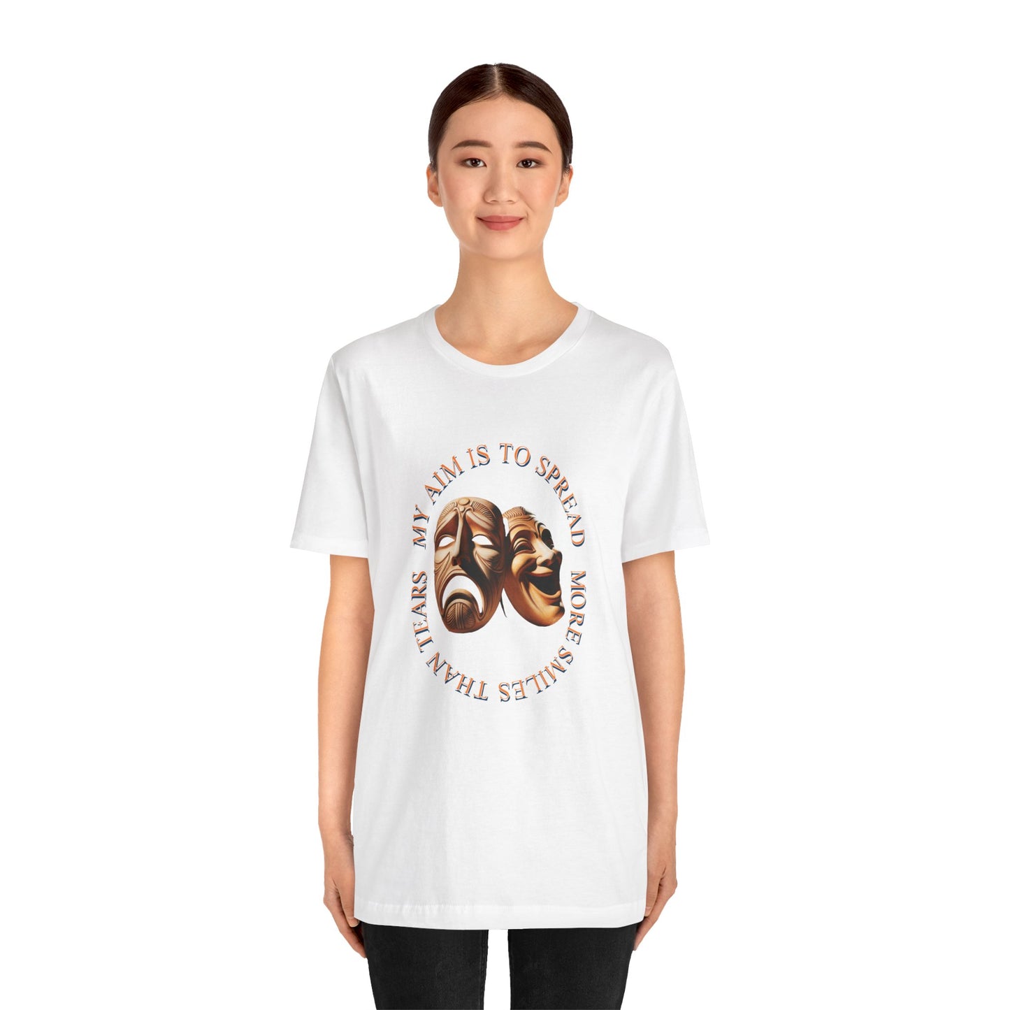 Comedy & Tragedy Unisex Tee, Laugh Now Cry Later Shirt, Drama Masks T-Shirt, Theater Lover Gift, Quote Graphic Tee