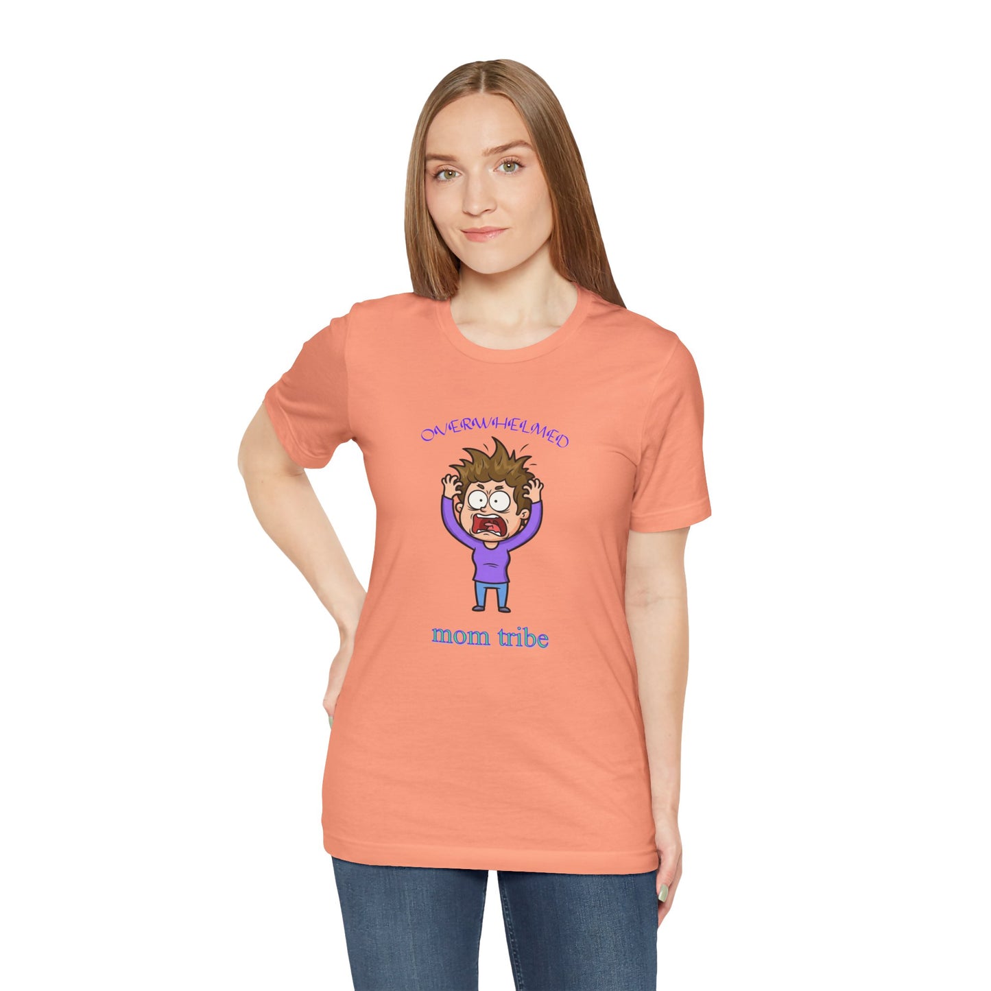 Mom Tribe Comedy Short Sleeve Tee - Perfect for Mother’s Day, Baby Showers, Mom Groups, Family Gatherings, Casual Outings