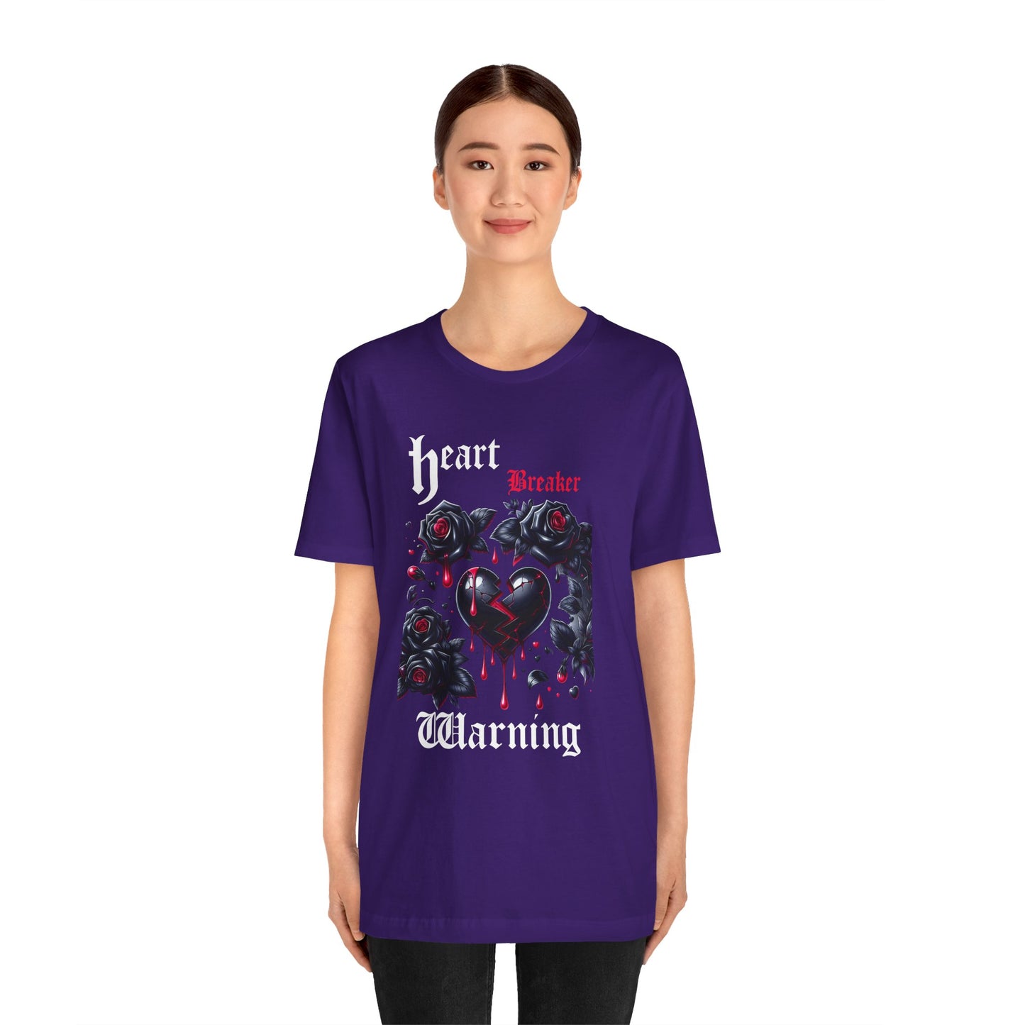 Heart Breaker Warning Unisex Tee, Graphic T-shirt, Provocative Shirt, Short Sleeve Top, Edgy Tees