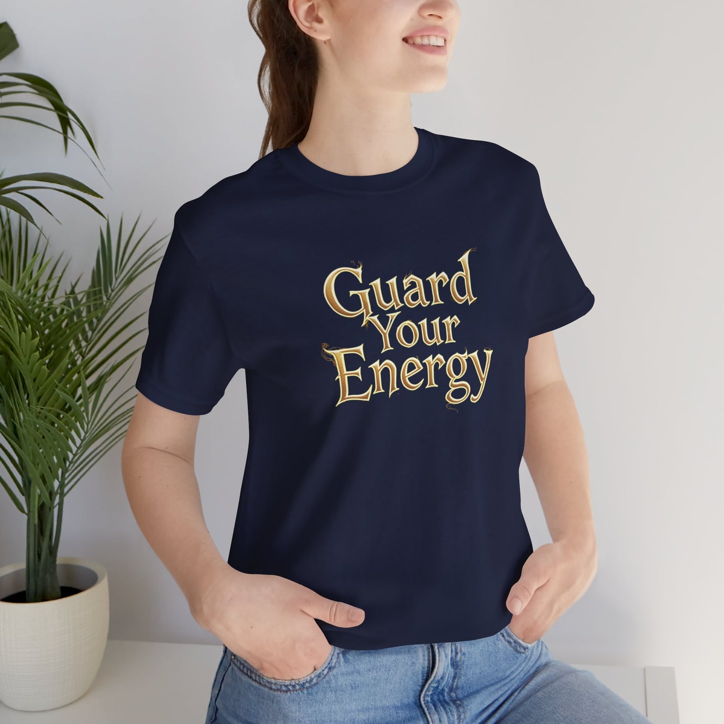 Guard Your Energy Unisex Tee - Positive Vibes Shirt, Casual Wear, Self-Care Gift, Inspirational Clothes, Everyday Comfort Tee