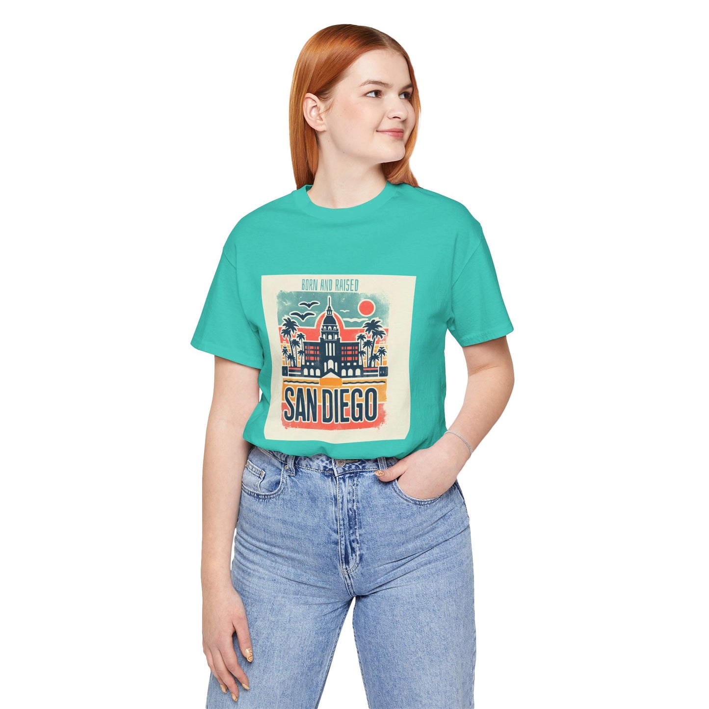 San Diego Native Unisex Tee, Born and Raised California Shirt, Short Sleeve T-Shirt, Souvenir Gift, Beach Lover Top