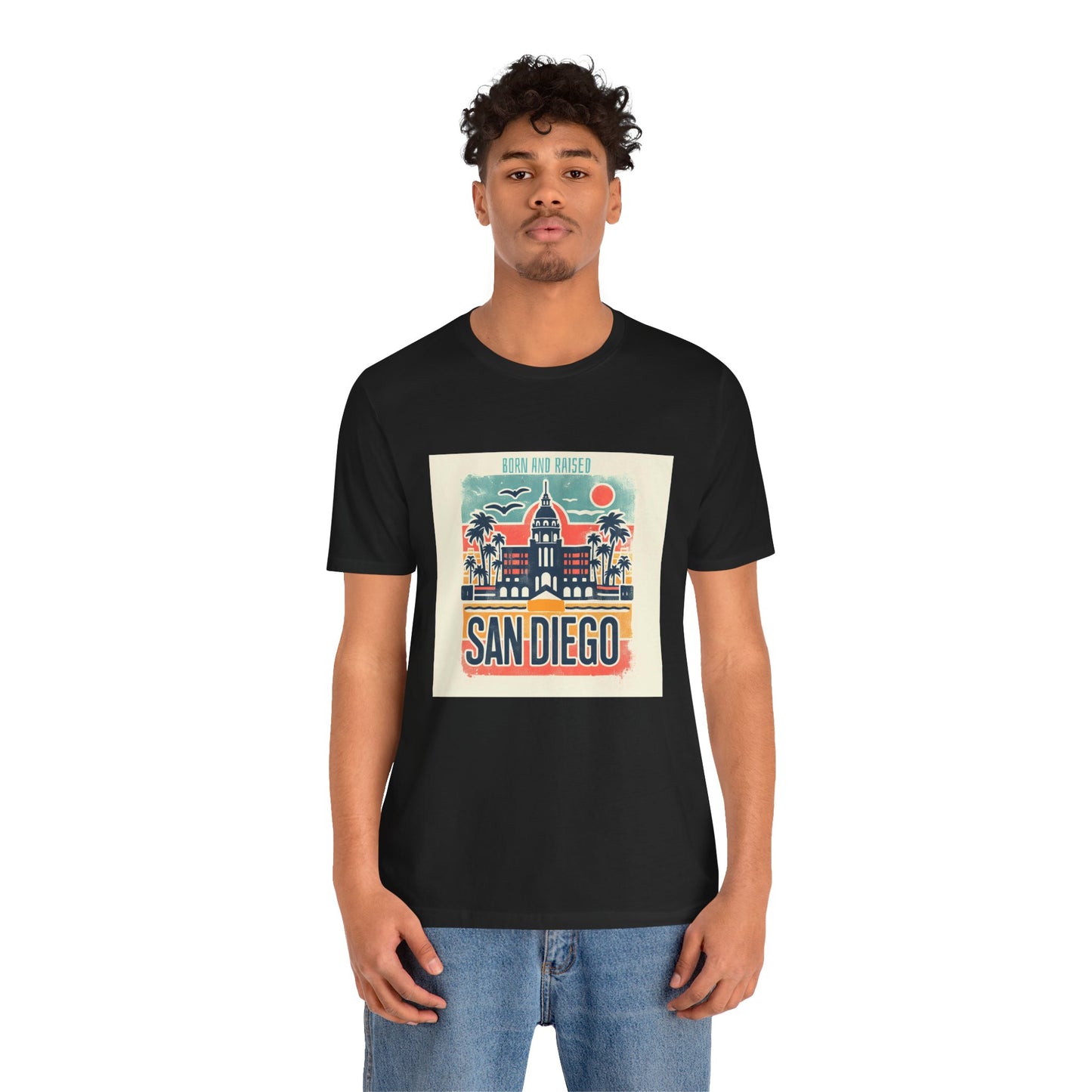 San Diego Native Unisex Tee, Born and Raised California Shirt, Short Sleeve T-Shirt, Souvenir Gift, Beach Lover Top