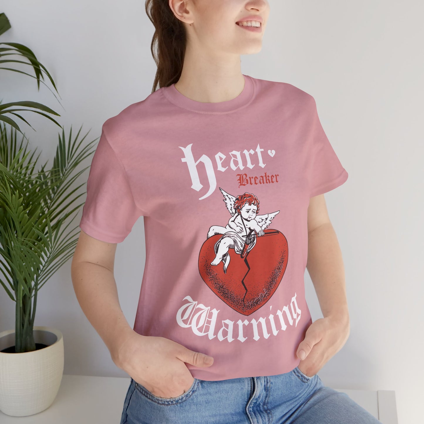 Heartbreaker Spicy Warning Unisex Tee, Unisex Jersey Shirt, Funny Graphic T-Shirt, Novelty Top, Gift for Him or Her, Short Sleeve Clothing