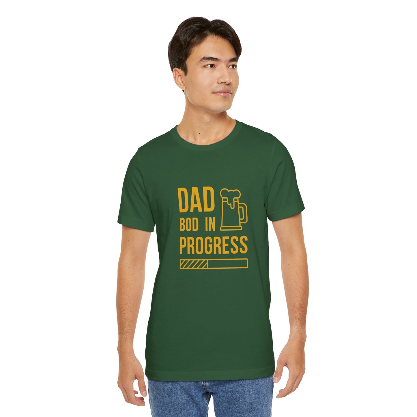 Funny Dad Bod in Progress T-Shirt, Beer Lover Tee, Father's Day Gift, Humorous Graphic Shirt, Men's Casual Top