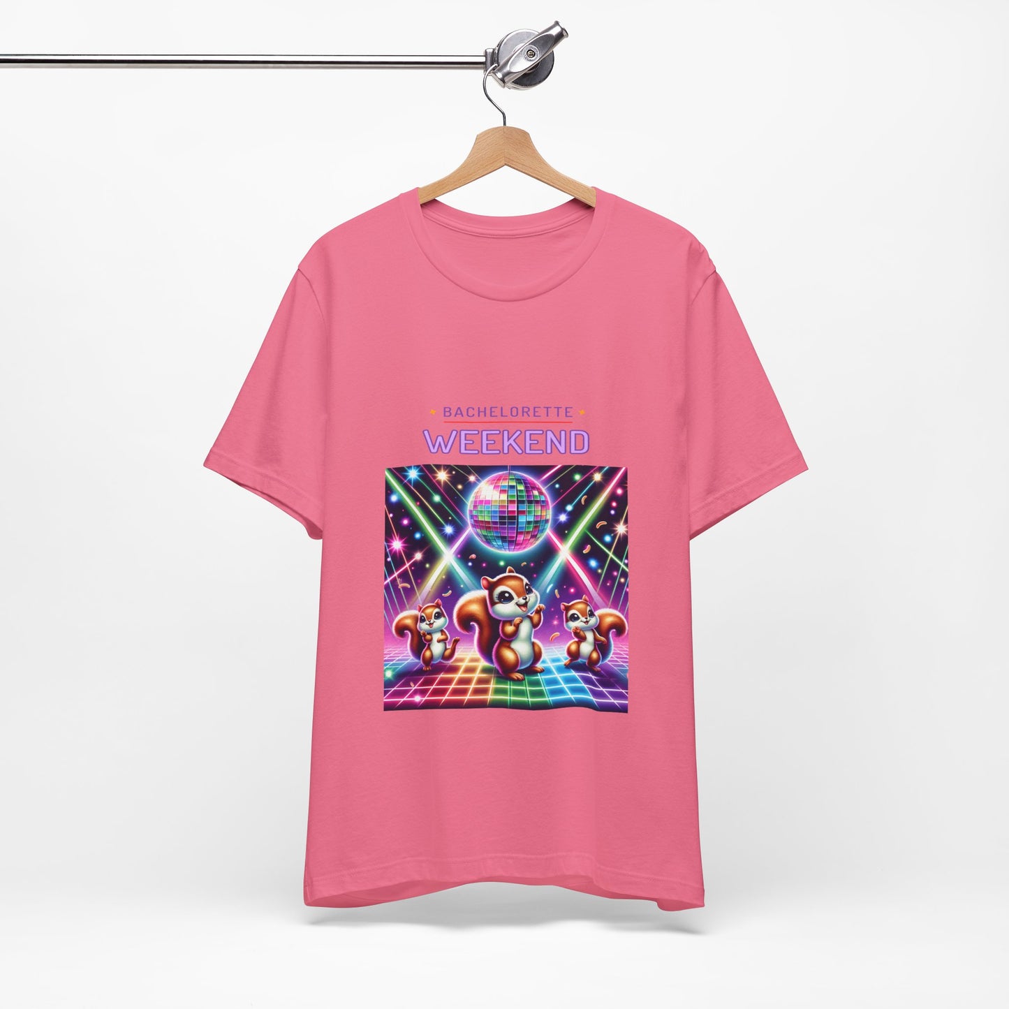 Bachelorette Weekend Tee, Vibrant Party Shirt, Unisex Fun Tee, Disco Theme Top, Group Celebration Apparel