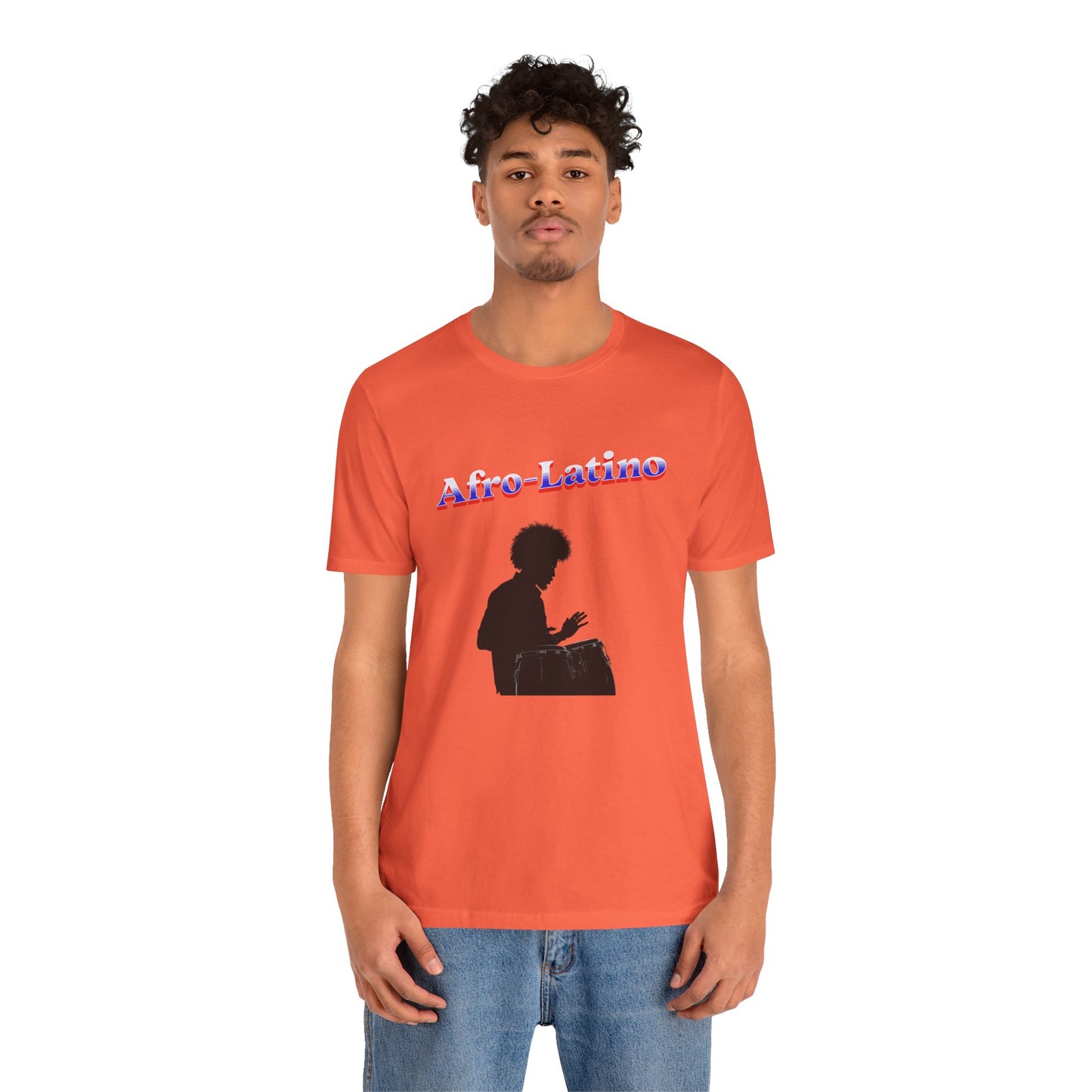Afro-Latino Unisex Jersey Tee, Trendy Graphic Shirt, Inclusive Apparel, Gift for Hispanics, Everyday Casual Wear