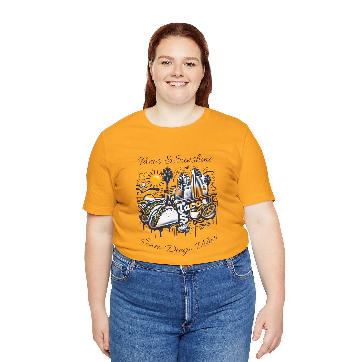 San Diego Vibes T-Shirt, Tacos & Sunshine Tee, Unisex Jersey Shirt, California Culture Top, Beach Lover Gift, 619 Love