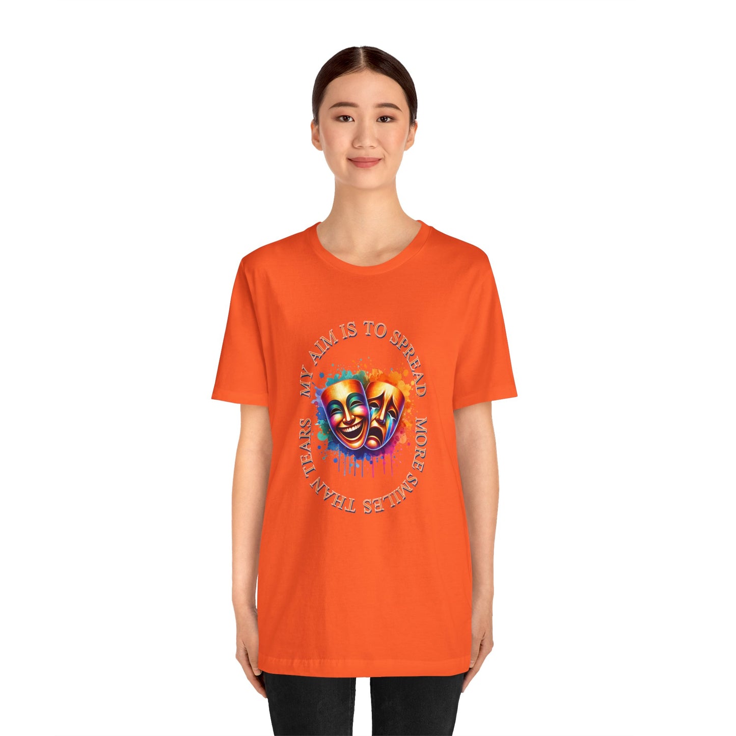 Smile Spreader T-Shirt, Happy Vibes Tee, Positive Energy Shirt, Unisex Graphic Tee, Inspirational Quote Top, Laugh Now, Cry Later