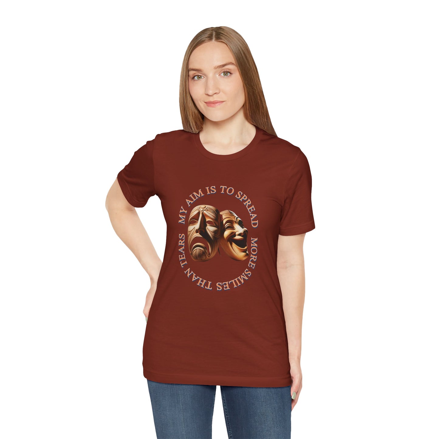 Comedy & Tragedy Unisex Tee, Laugh Now Cry Later Shirt, Drama Masks T-Shirt, Theater Lover Gift, Quote Graphic Tee