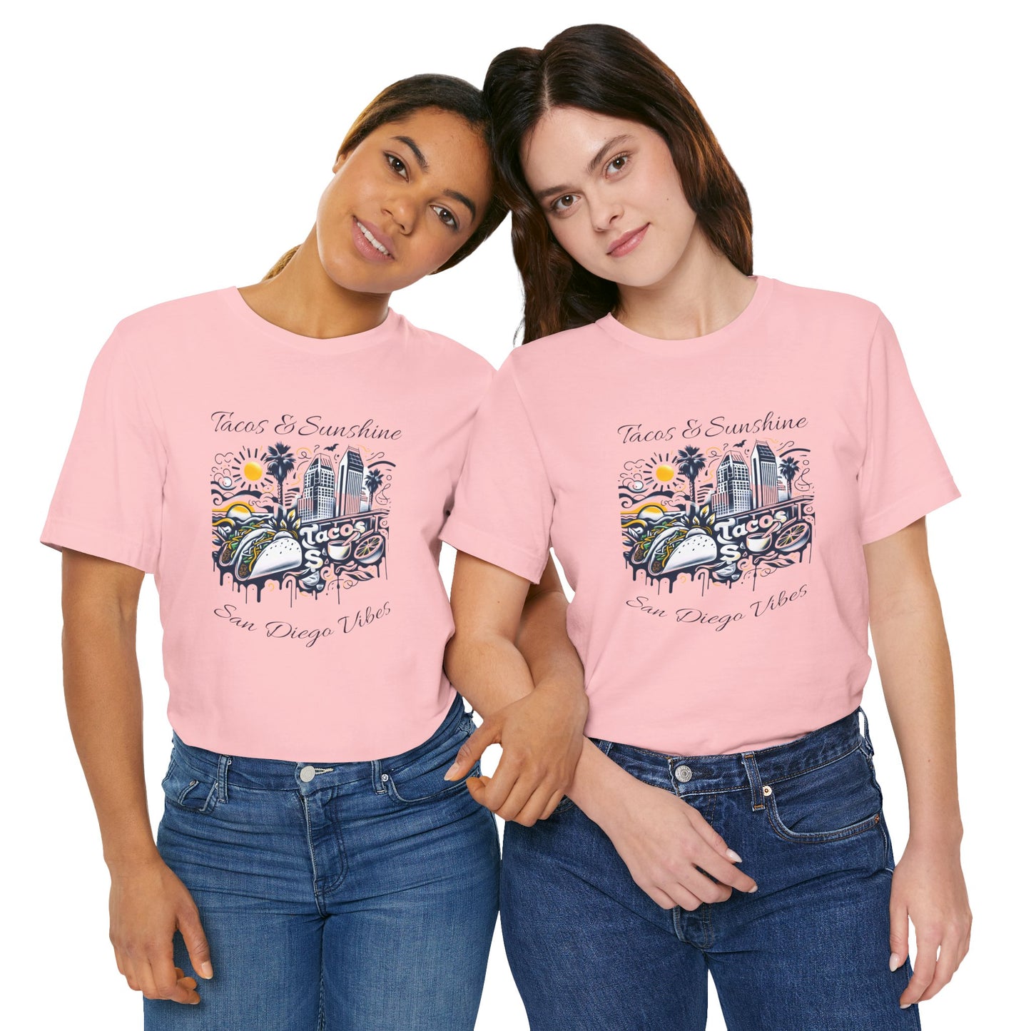 San Diego Vibes T-Shirt, Tacos & Sunshine Tee, Unisex Jersey Shirt, California Culture Top, Beach Lover Gift, 619 Love