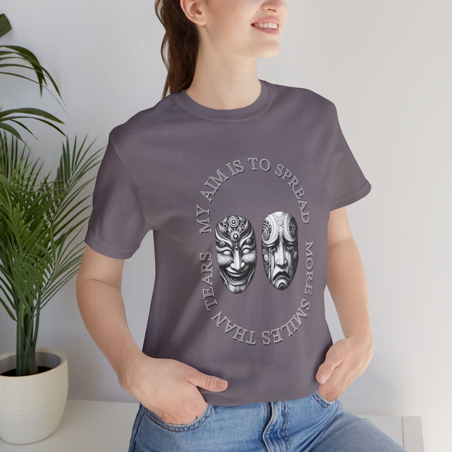 Smile Spreader T-Shirt, Positive Vibes Tee, Happiness Shirt, Inspirational Clothing, Motivational Apparel, Laugh Now Cry later