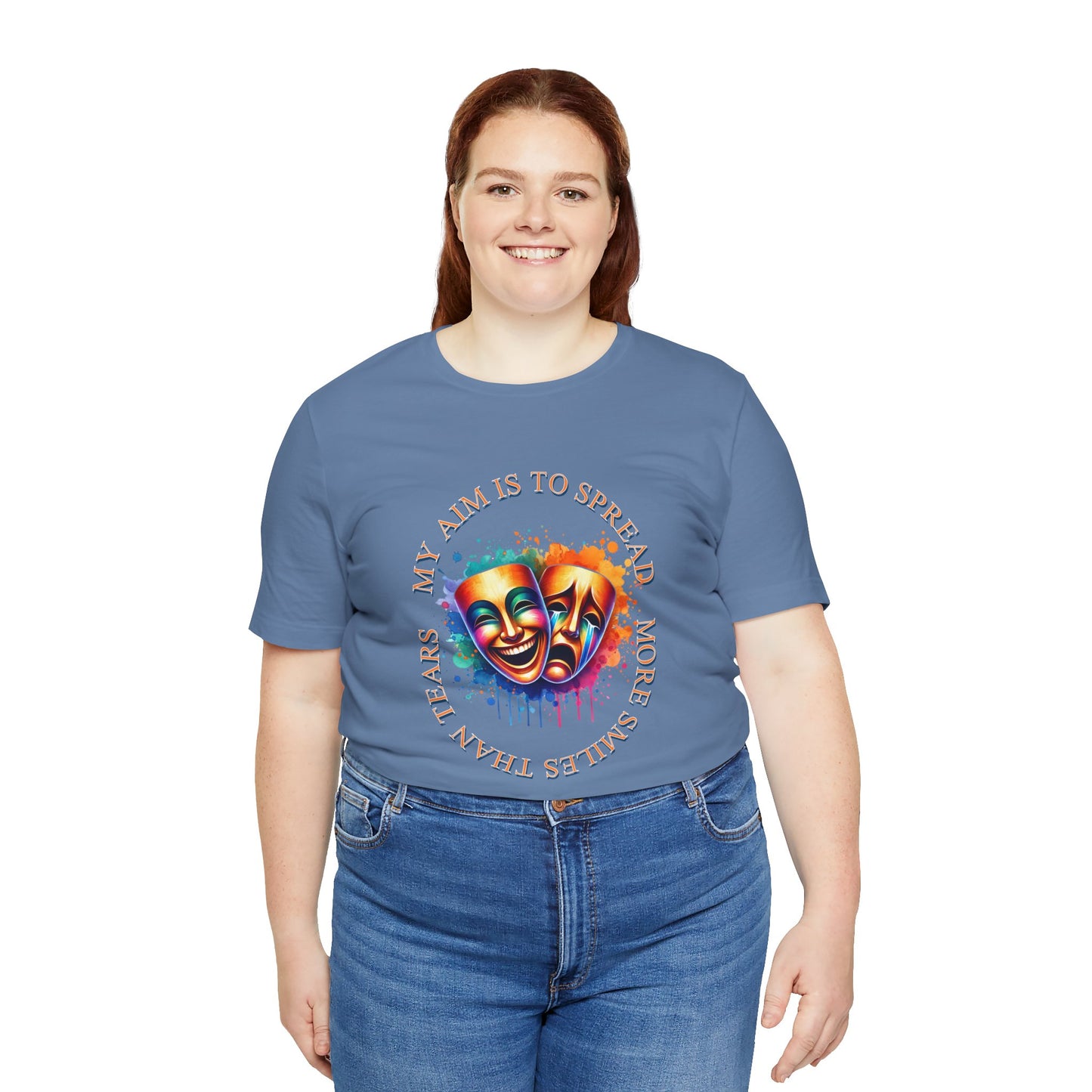 Smile Spreader T-Shirt, Happy Vibes Tee, Positive Energy Shirt, Unisex Graphic Tee, Inspirational Quote Top, Laugh Now, Cry Later