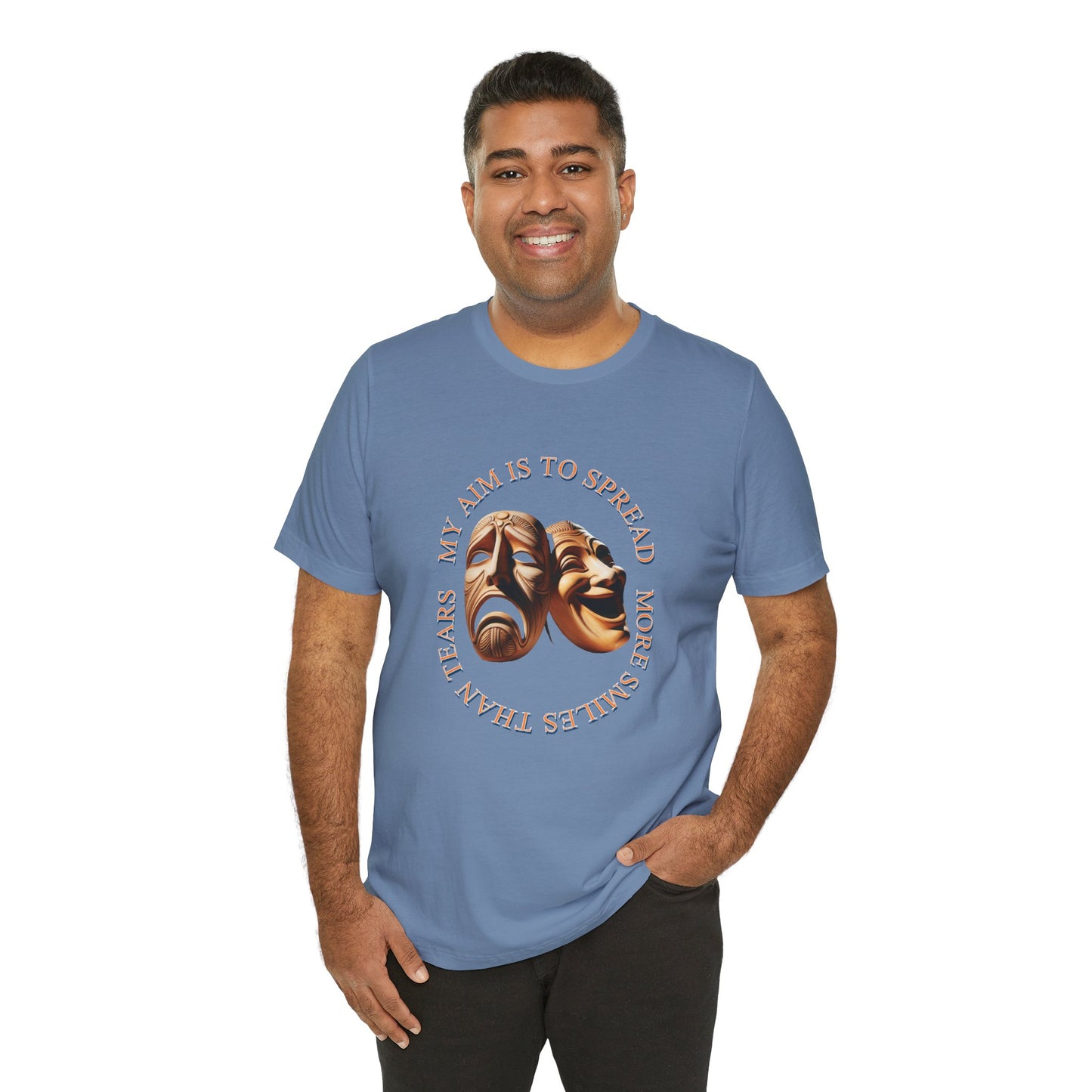Comedy & Tragedy Unisex Tee, Laugh Now Cry Later Shirt, Drama Masks T-Shirt, Theater Lover Gift, Quote Graphic Tee