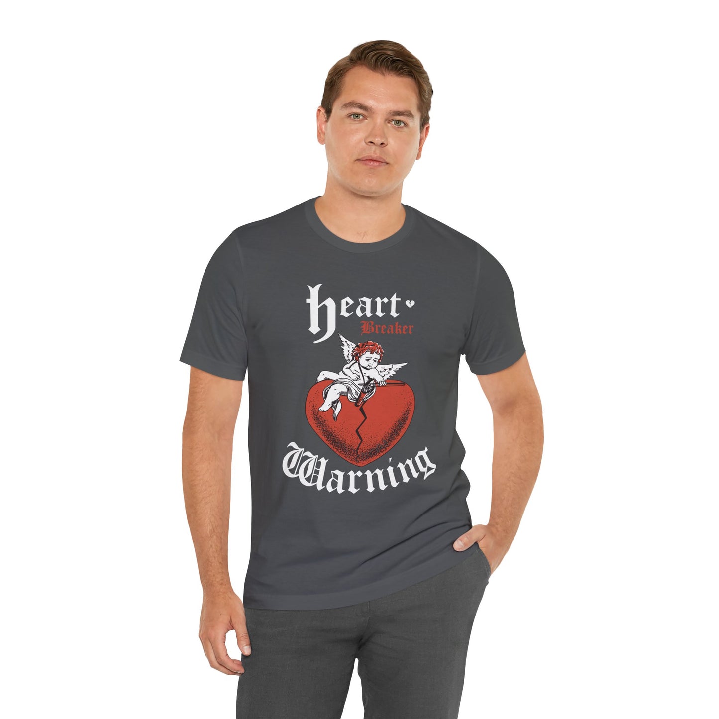 Heartbreaker Spicy Warning Unisex Tee, Unisex Jersey Shirt, Funny Graphic T-Shirt, Novelty Top, Gift for Him or Her, Short Sleeve Clothing