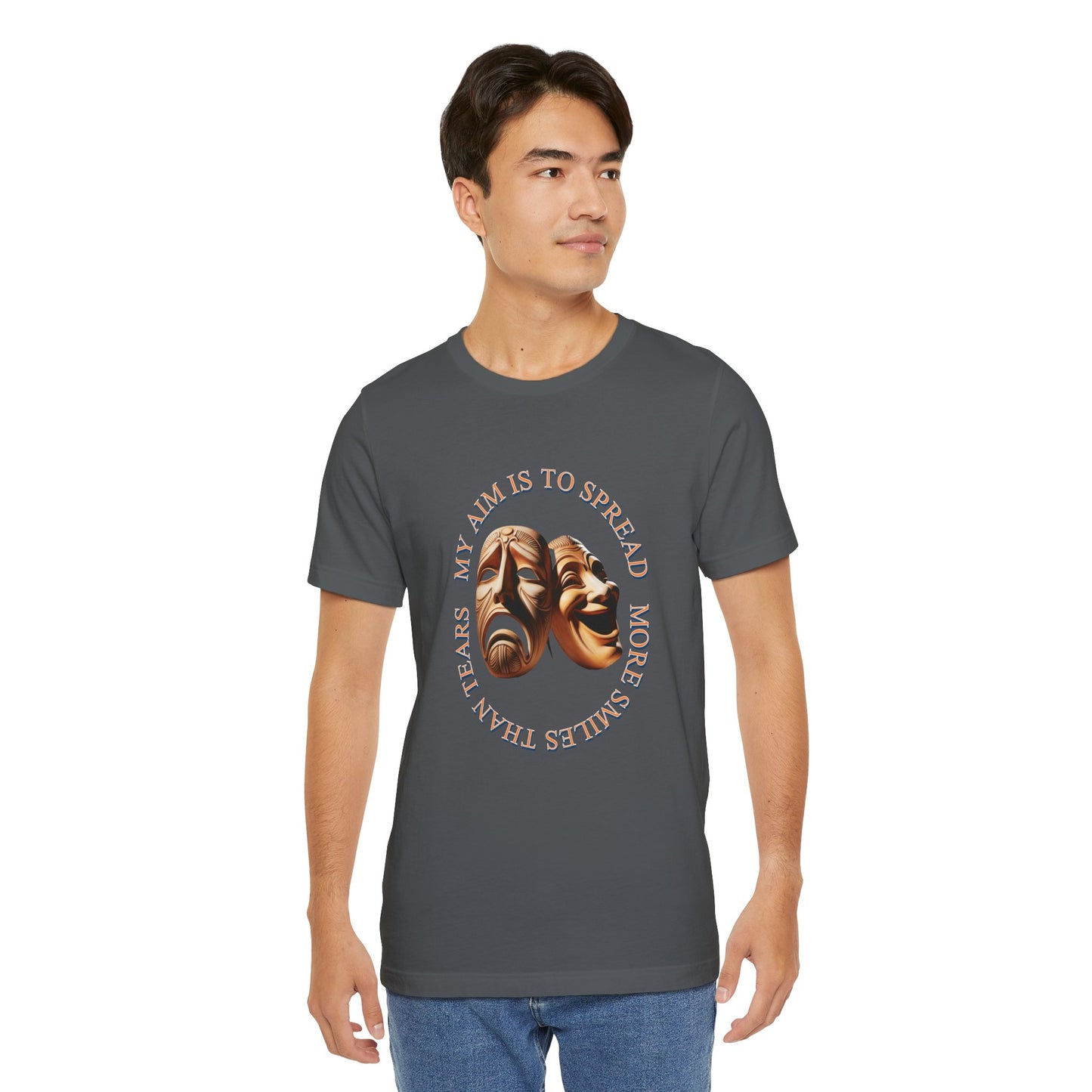 Comedy & Tragedy Unisex Tee, Laugh Now Cry Later Shirt, Drama Masks T-Shirt, Theater Lover Gift, Quote Graphic Tee