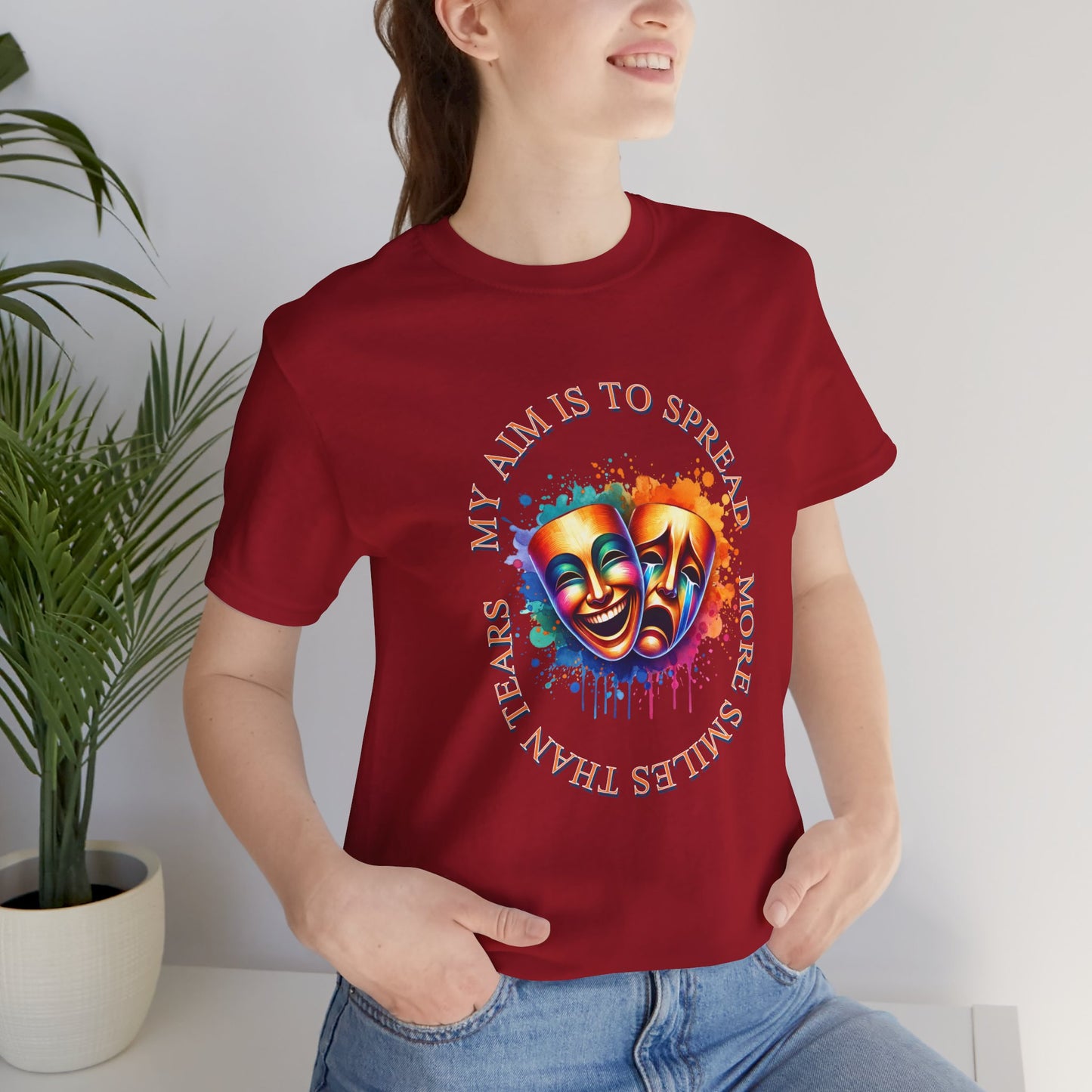 Smile Spreader T-Shirt, Happy Vibes Tee, Positive Energy Shirt, Unisex Graphic Tee, Inspirational Quote Top, Laugh Now, Cry Later