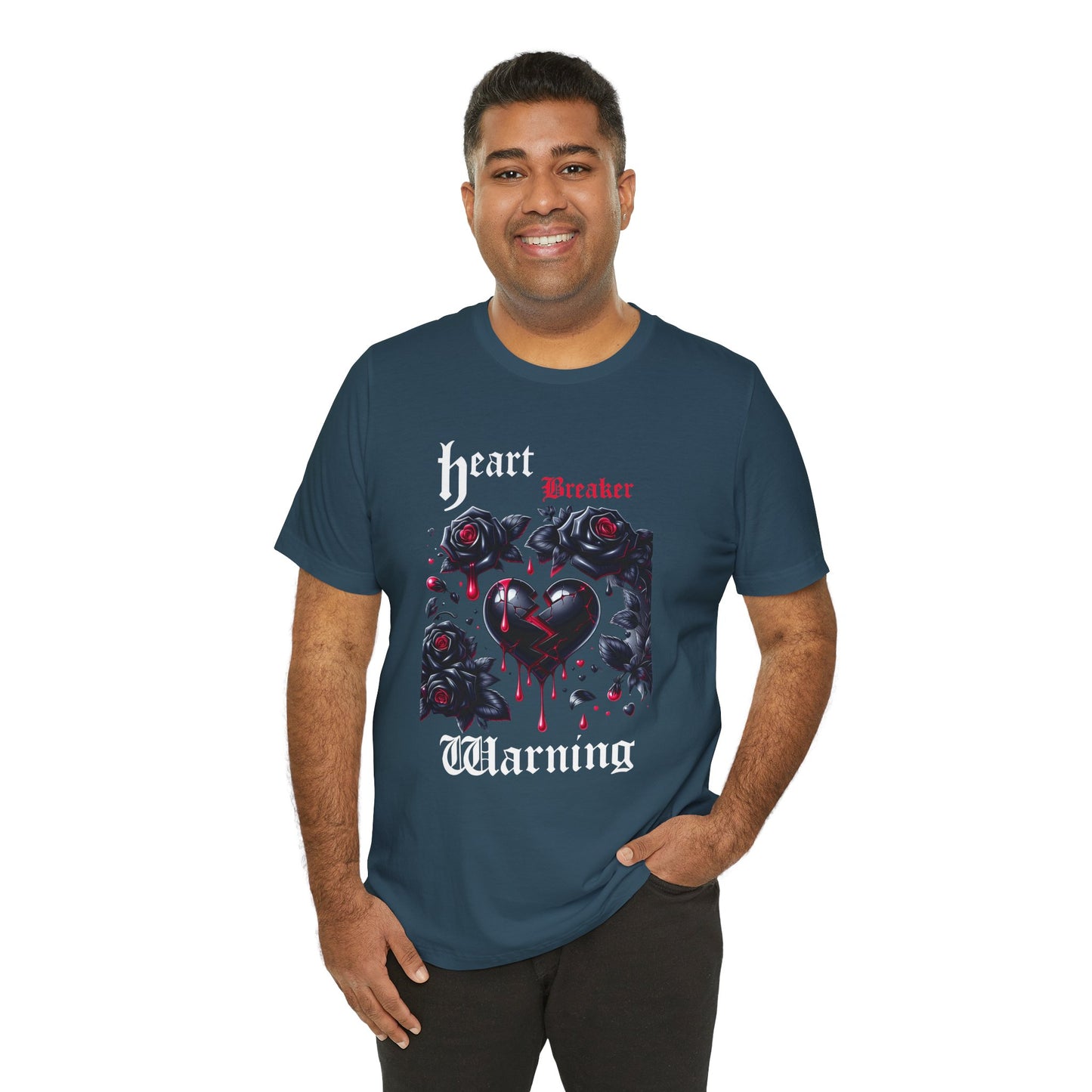 Heart Breaker Warning Unisex Tee, Graphic T-shirt, Provocative Shirt, Short Sleeve Top, Edgy Tees