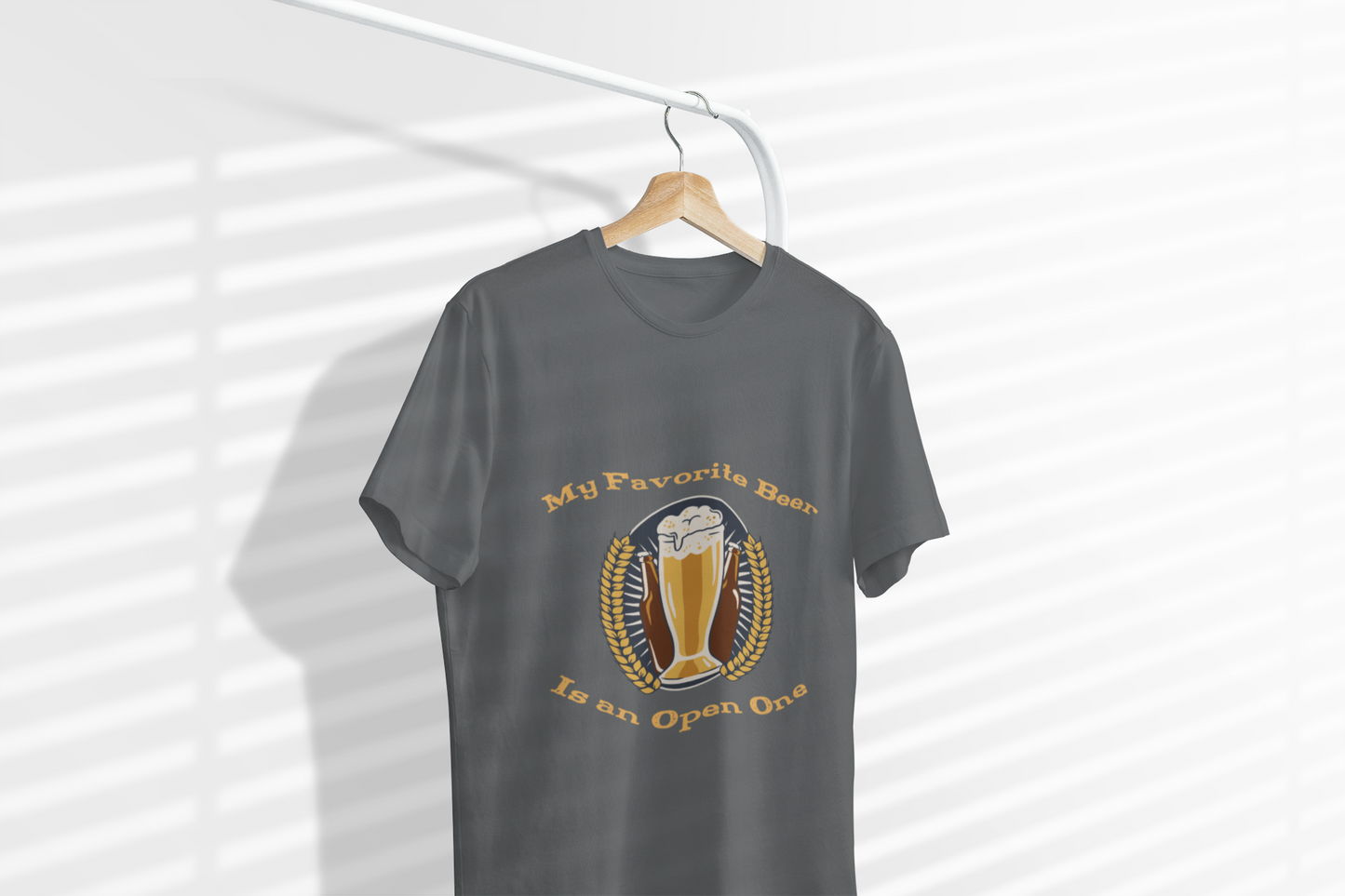 My Favorite Beer, Is An Open One, Beer Enthusiast T-Shirt, Craft Beer Tee, Brewery Lover Gift, Beer Drinker Shirt, Beer Fest Apparel
