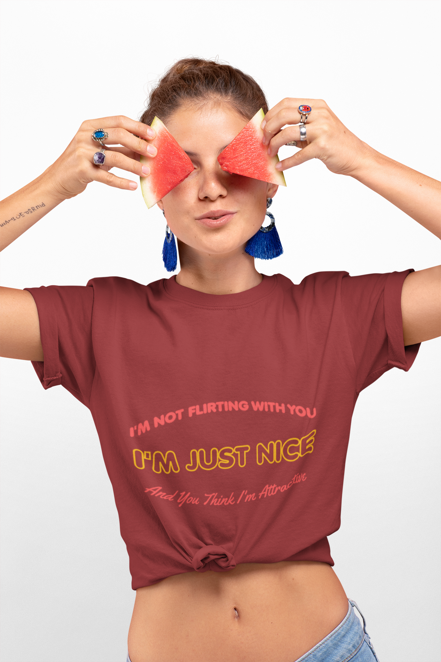 I'm not flirting With You I'm Just Nice, And You Think I'm Attractive, Funny Quote, Sarcastic Graphic Tee, Humorous T-Shirt, Cute Slogan