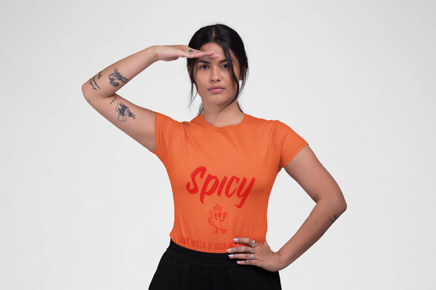 Spicy, Don't Holla if Your not Ready tee, Feisty Unisex Tee, Funny Graphic Shirt, Sarcastic T-Shirt, Bold Attitude Clothing, Birthday Gift