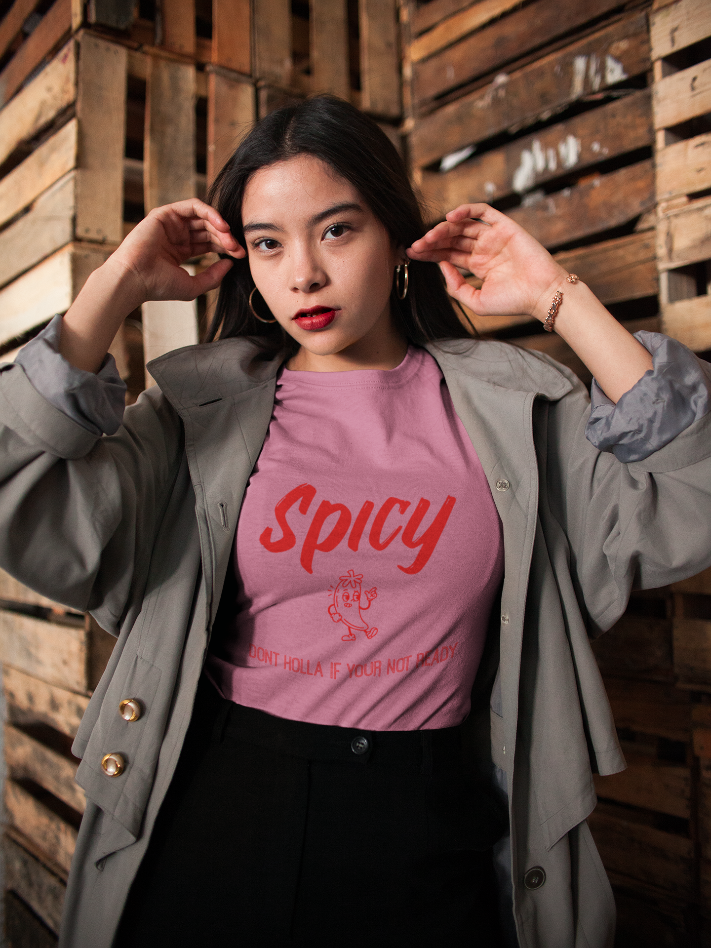 Spicy, Don't Holla if Your not Ready tee, Feisty Unisex Tee, Funny Graphic Shirt, Sarcastic T-Shirt, Bold Attitude Clothing, Birthday Gift