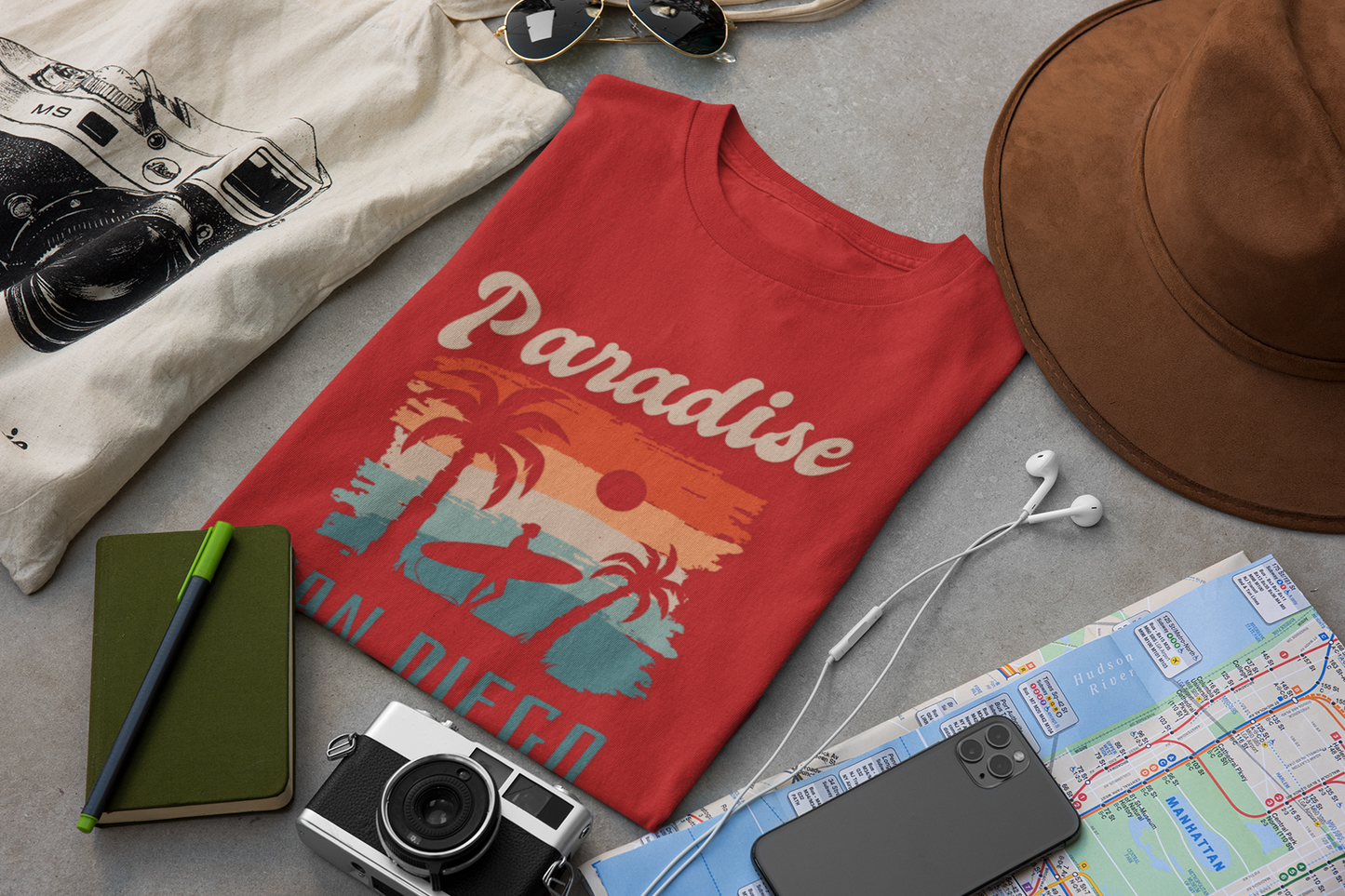San Diego Paradise Unisex Tee, Vacation Tee, Fun T-Shirt, Travel Shirt, Beach Shirt