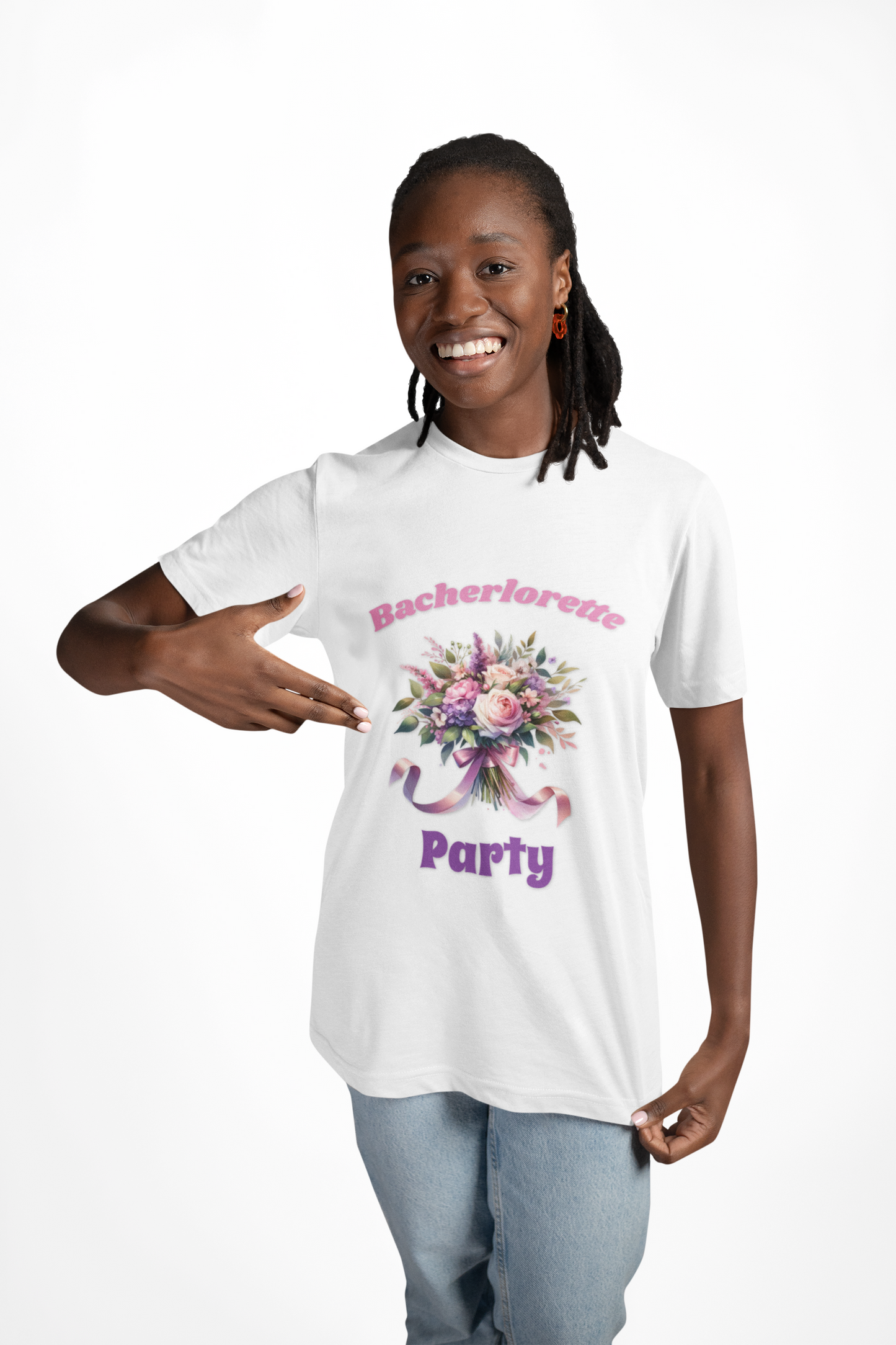 Bachelorette Party Tee - Floral Design, Short Sleeve Shirt, Bridal Shower Gift, Girl's Night Out, Fun Party Outfit