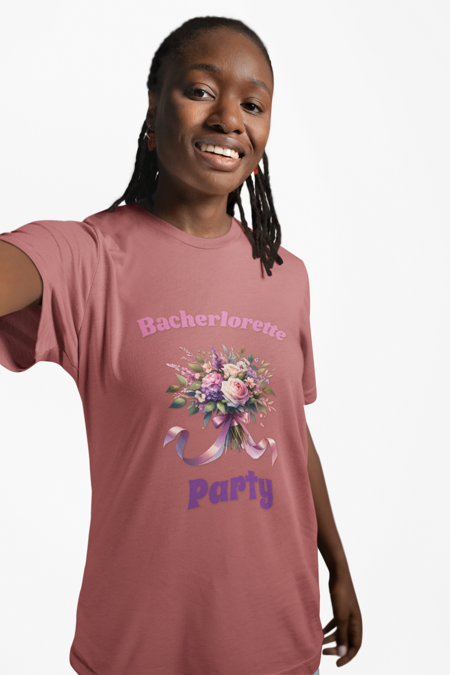 Bachelorette Party Tee - Floral Design, Short Sleeve Shirt, Bridal Shower Gift, Girl's Night Out, Fun Party Outfit