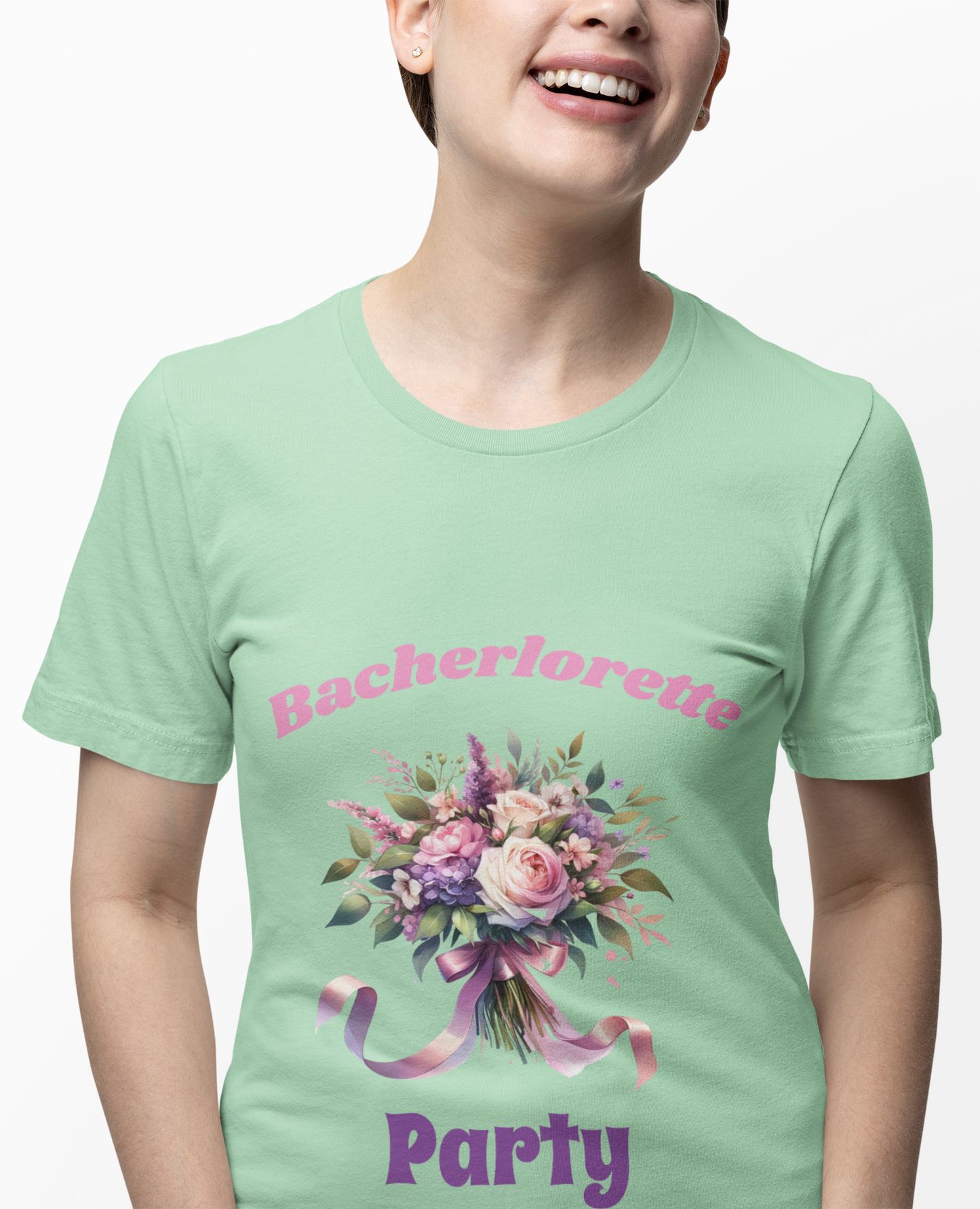 Bachelorette Party Tee - Floral Design, Short Sleeve Shirt, Bridal Shower Gift, Girl's Night Out, Fun Party Outfit