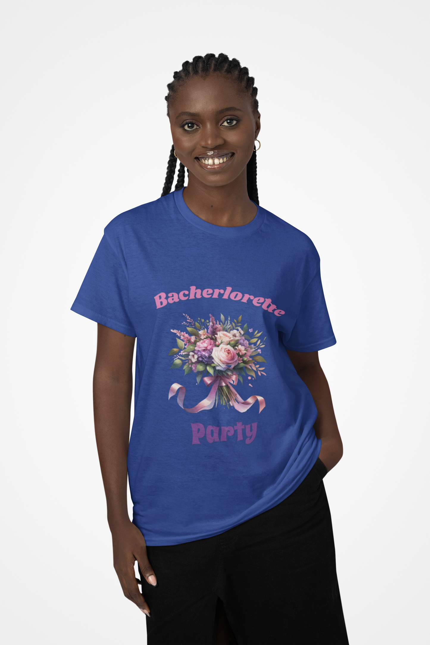 Bachelorette Party Tee - Floral Design, Short Sleeve Shirt, Bridal Shower Gift, Girl's Night Out, Fun Party Outfit