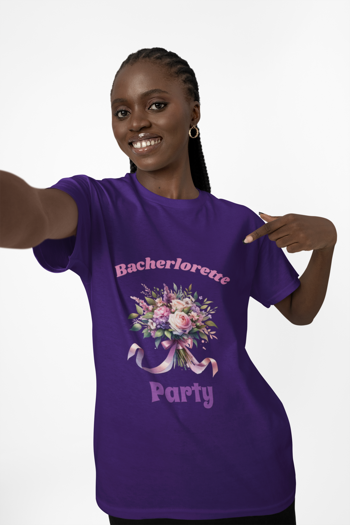 Bachelorette Party Tee - Floral Design, Short Sleeve Shirt, Bridal Shower Gift, Girl's Night Out, Fun Party Outfit