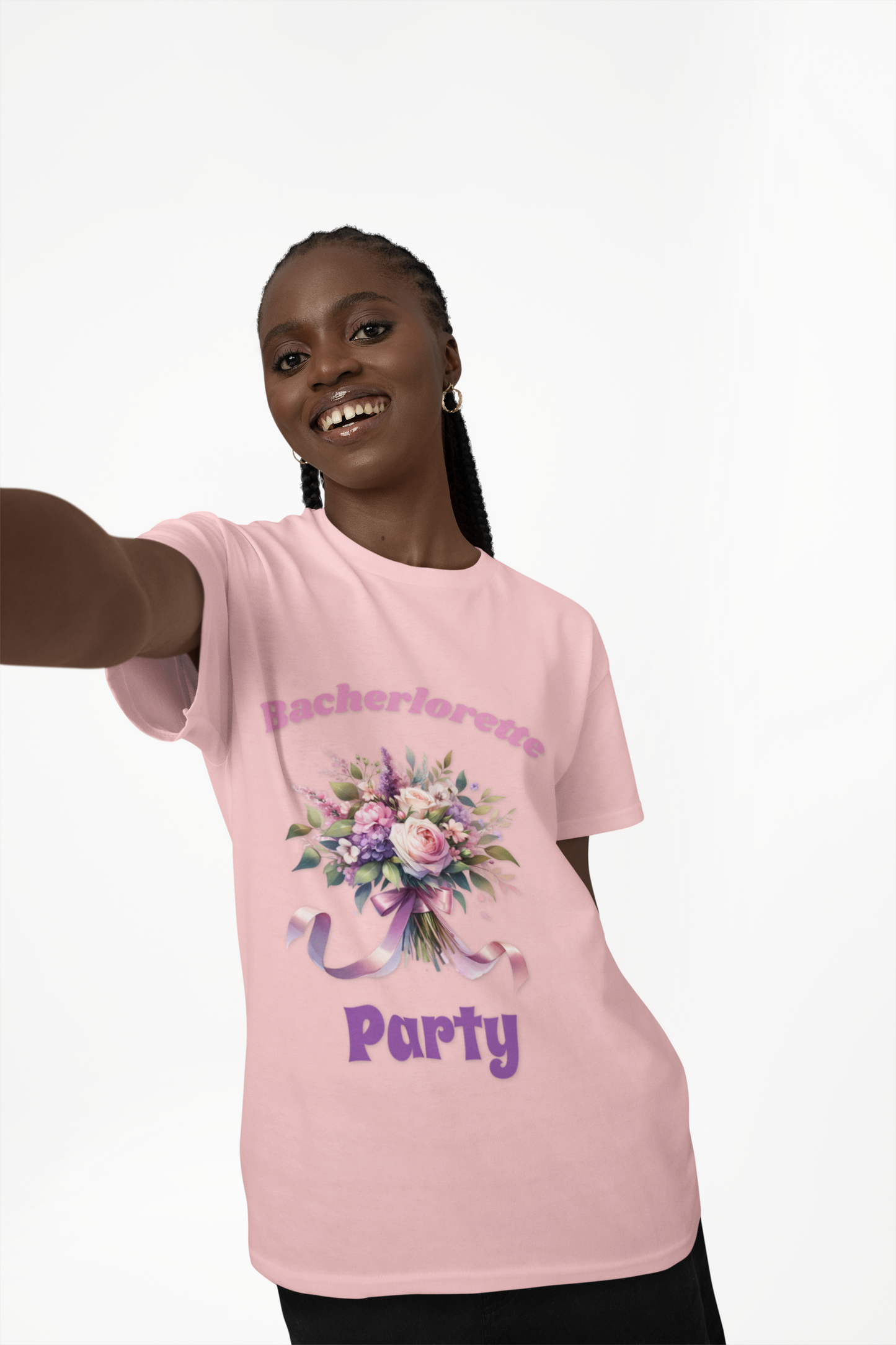 Bachelorette Party Tee - Floral Design, Short Sleeve Shirt, Bridal Shower Gift, Girl's Night Out, Fun Party Outfit