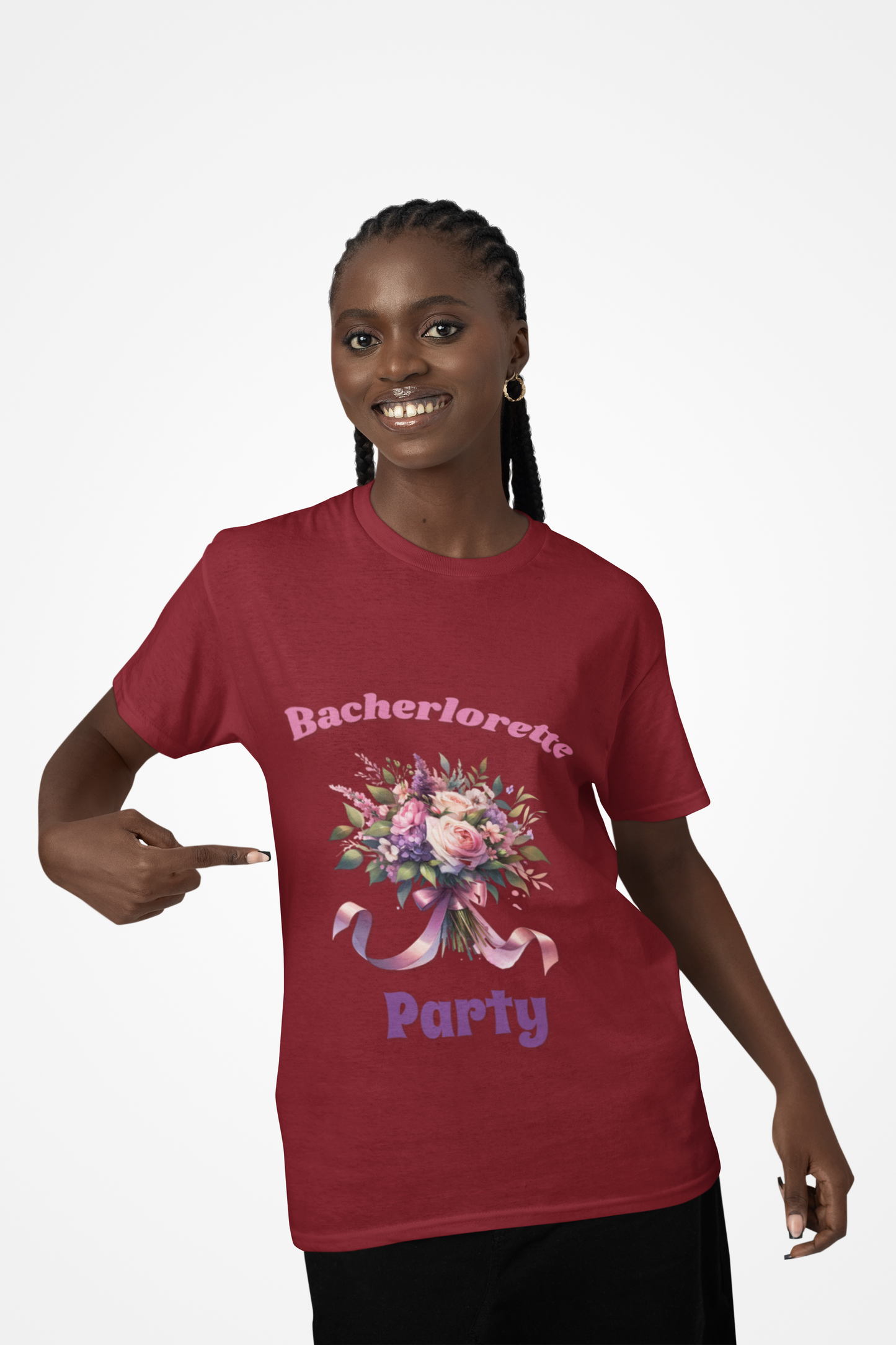 Bachelorette Party Tee - Floral Design, Short Sleeve Shirt, Bridal Shower Gift, Girl's Night Out, Fun Party Outfit