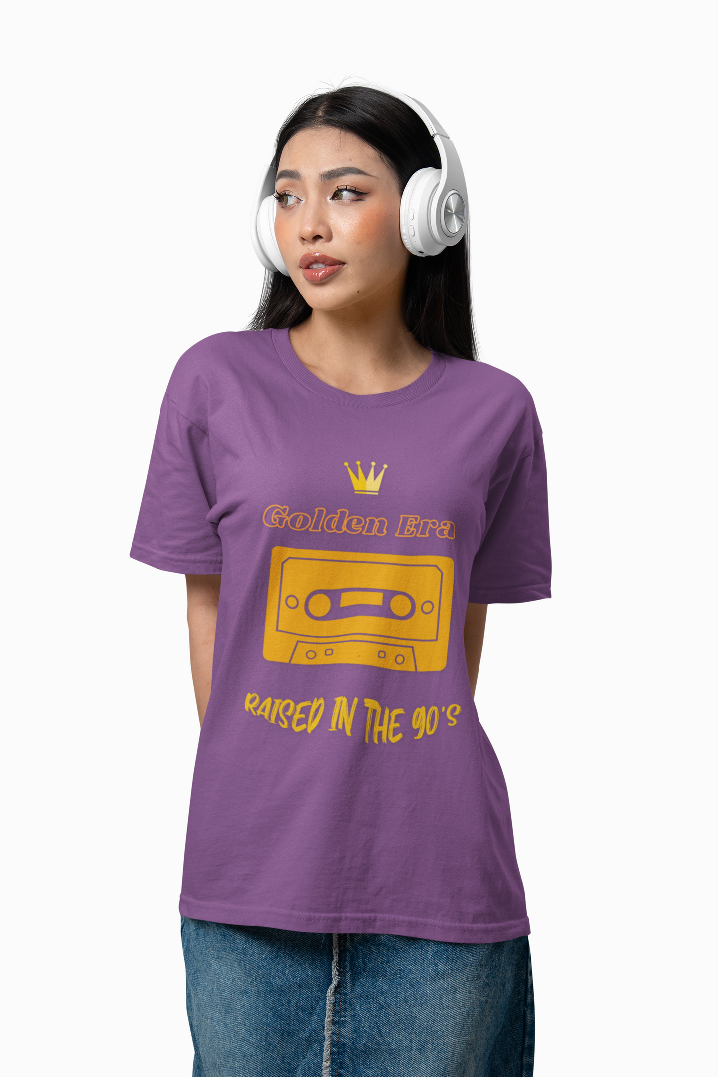 Golden Era Raised in the 90's Unisex Tee, Vintage Music Lover Shirt, Nostalgic Retro Top, 90s Kid T-Shirt, Throwback Graphic Tee
