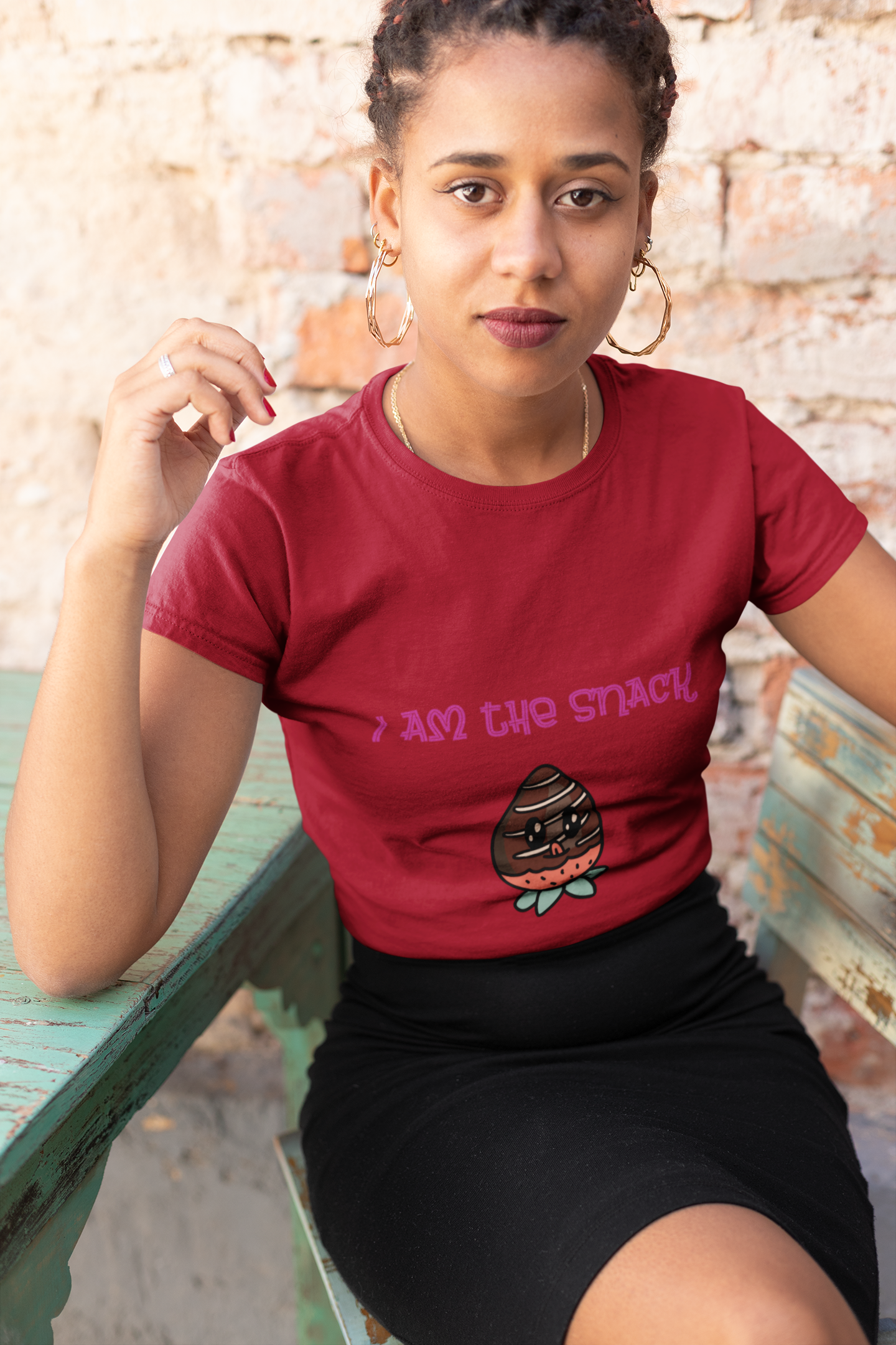 I am the Snack' Shirt, Funny Foodie Gift, Graphic Tee, Lightweight Shirt, Sarcastic Tee, Confidence boosting apparel, Flirty T-Shirt