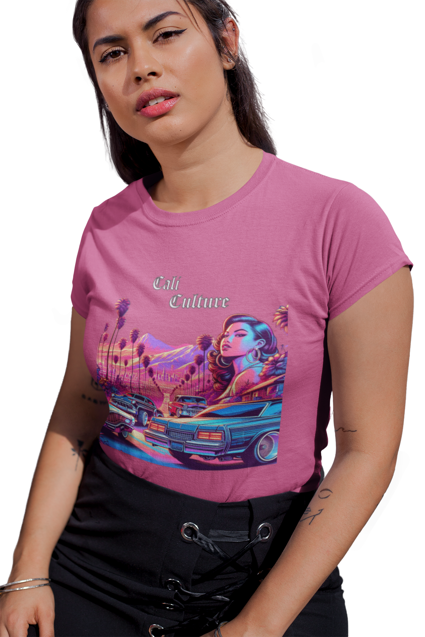California Lowrider Love Tee, Chic Urban Fashion Shirt, Retro Car Enthusiast Top, Vintage West Coast Style Tshirt, Trendy Cali Streetwear