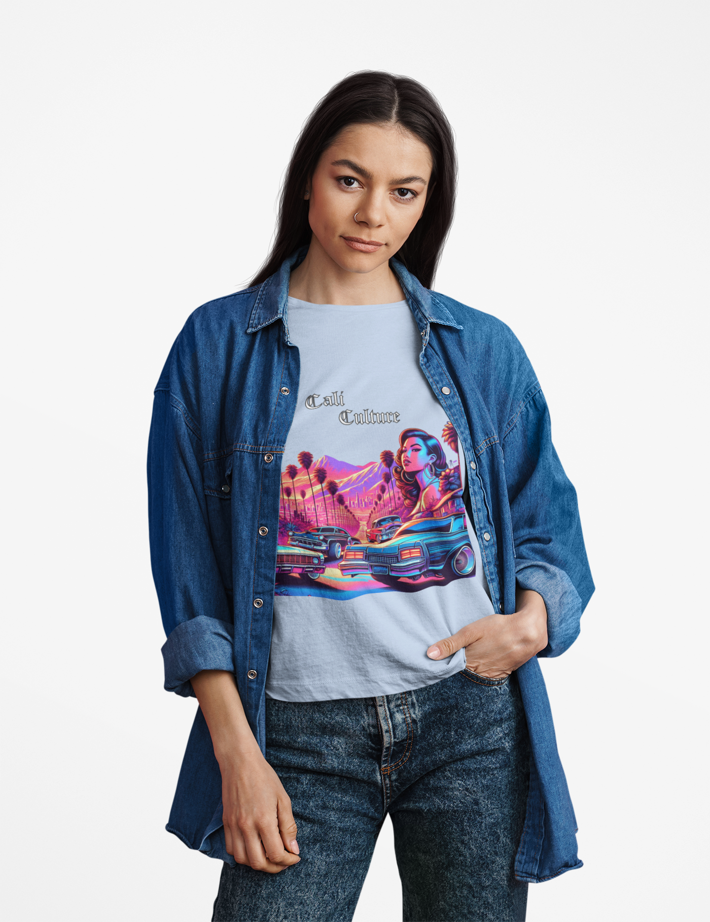 California Lowrider Love Tee, Chic Urban Fashion Shirt, Retro Car Enthusiast Top, Vintage West Coast Style Tshirt, Trendy Cali Streetwear