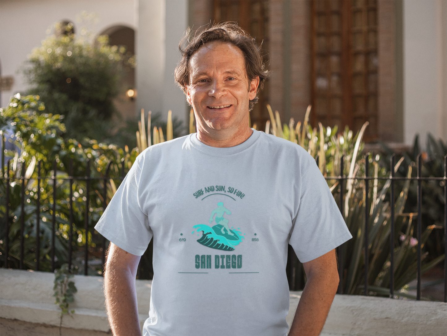 Surf and Sun, SD Fun Unisex Tee - Beach Lover Gift, California Surf Shirt, 619 Shore T-Shirt, Ocean Vibes Top, Surfing Apparel