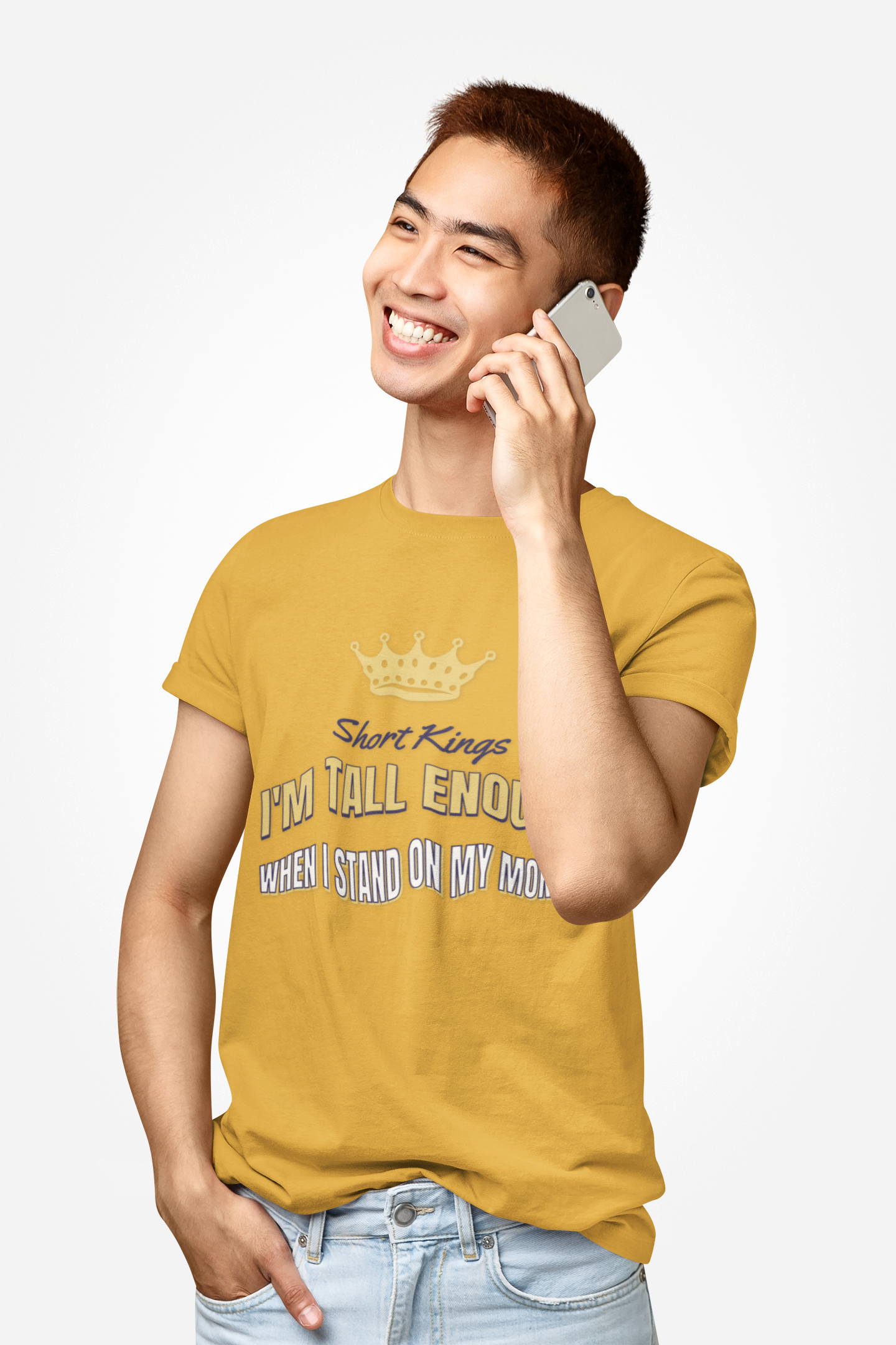 Short Kings, I'm Tall Enough When I stand on My Money - Unisex Tee, Short Kings Pride Shirt, Funny Quote T-Shirt, Gift for Short Guys