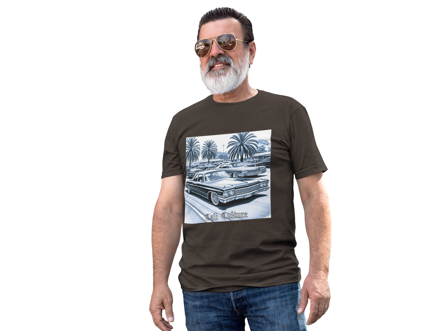 California Lowrider T-Shirt, West Coast Style Shirt, Urban Streetwear Tee, Vintage Car Lover Gift, Chicano Art Clothing, Retro Car Lover