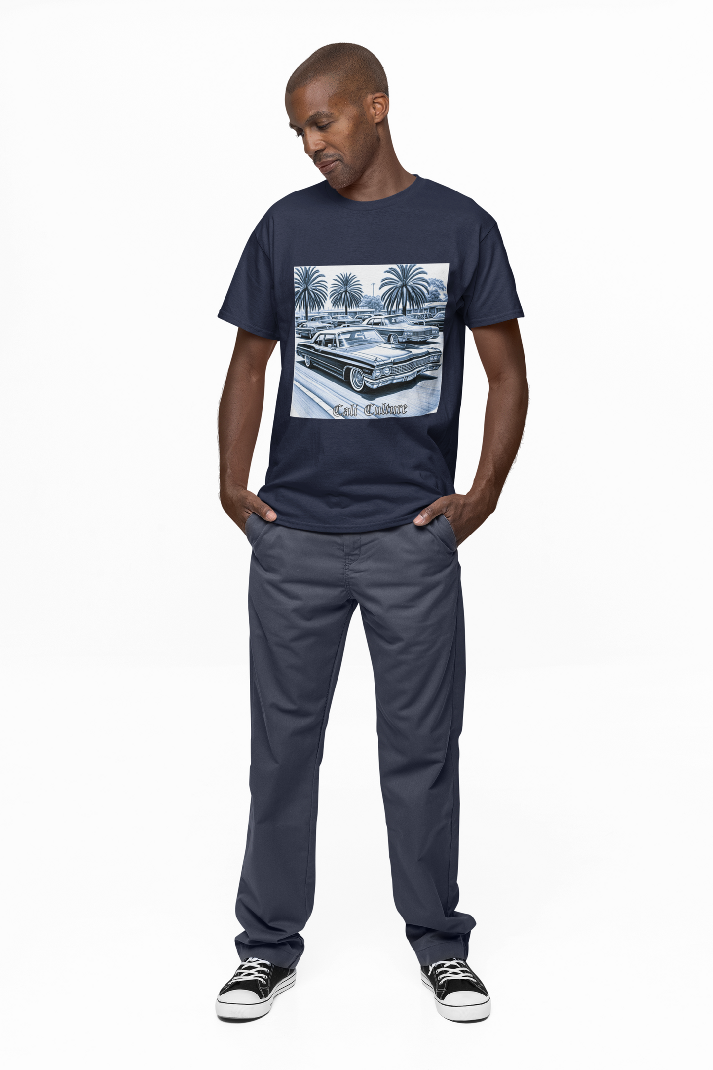 California Lowrider T-Shirt, West Coast Style Shirt, Urban Streetwear Tee, Vintage Car Lover Gift, Chicano Art Clothing, Retro Car Lover