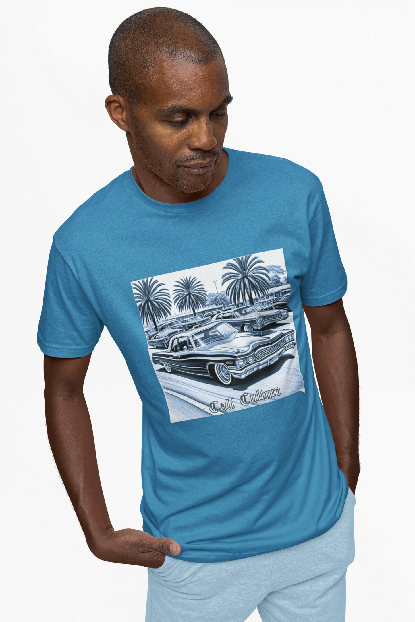 California Lowrider T-Shirt, West Coast Style Shirt, Urban Streetwear Tee, Vintage Car Lover Gift, Chicano Art Clothing, Retro Car Lover